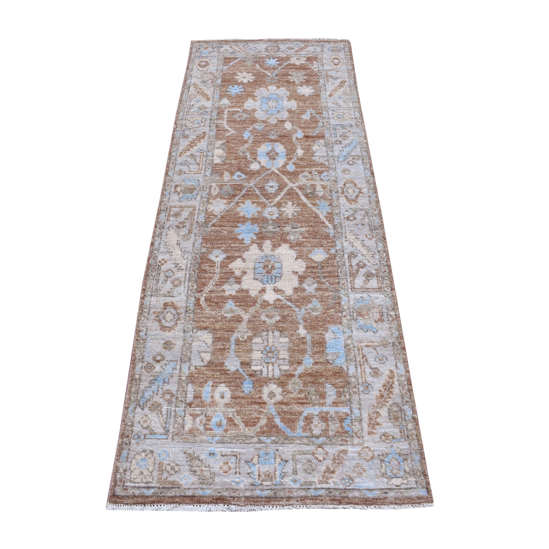 Agra And Turkish Collection Hand Knotted Brown Rug No: 1135482
