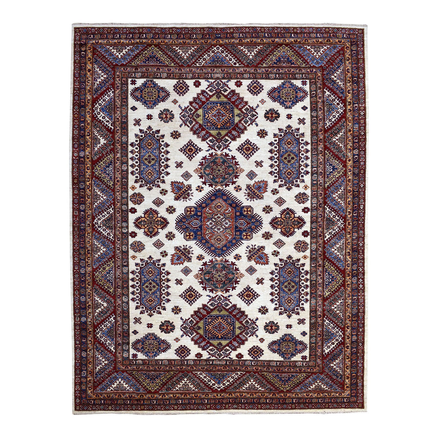 Caucasian Collection Hand Knotted Ivory Rug No: 1135524