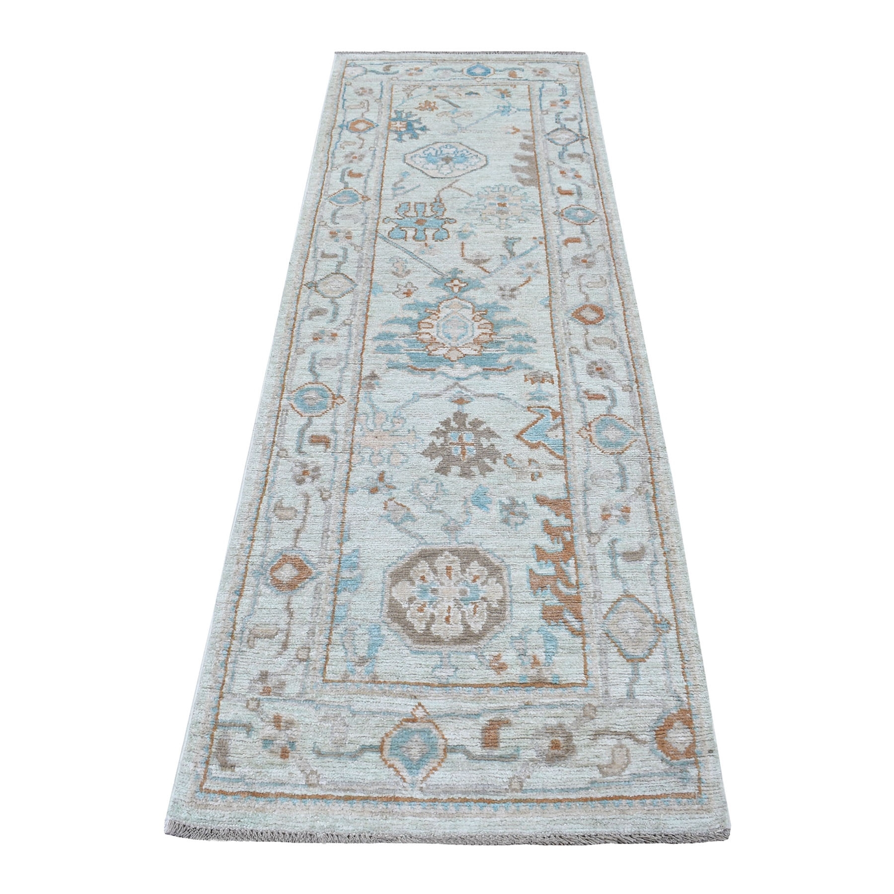 Agra And Turkish Collection Hand Knotted Grey Rug No: 1135542