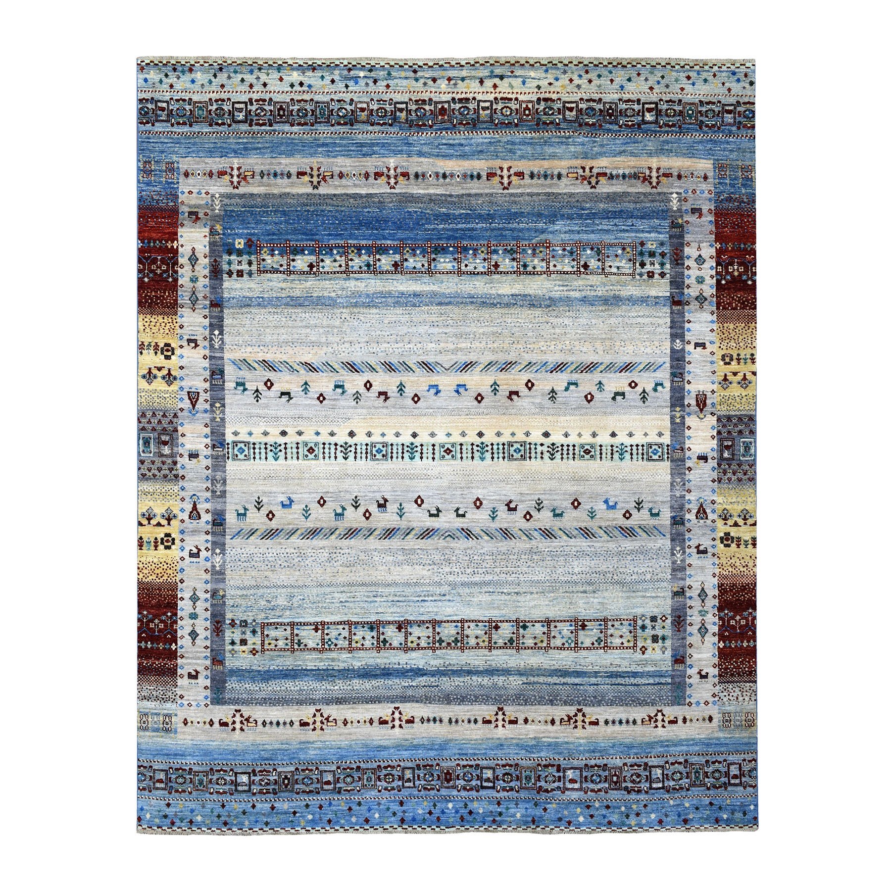 Nomadic And Village Collection Hand Knotted Blue Rug No: 1135594