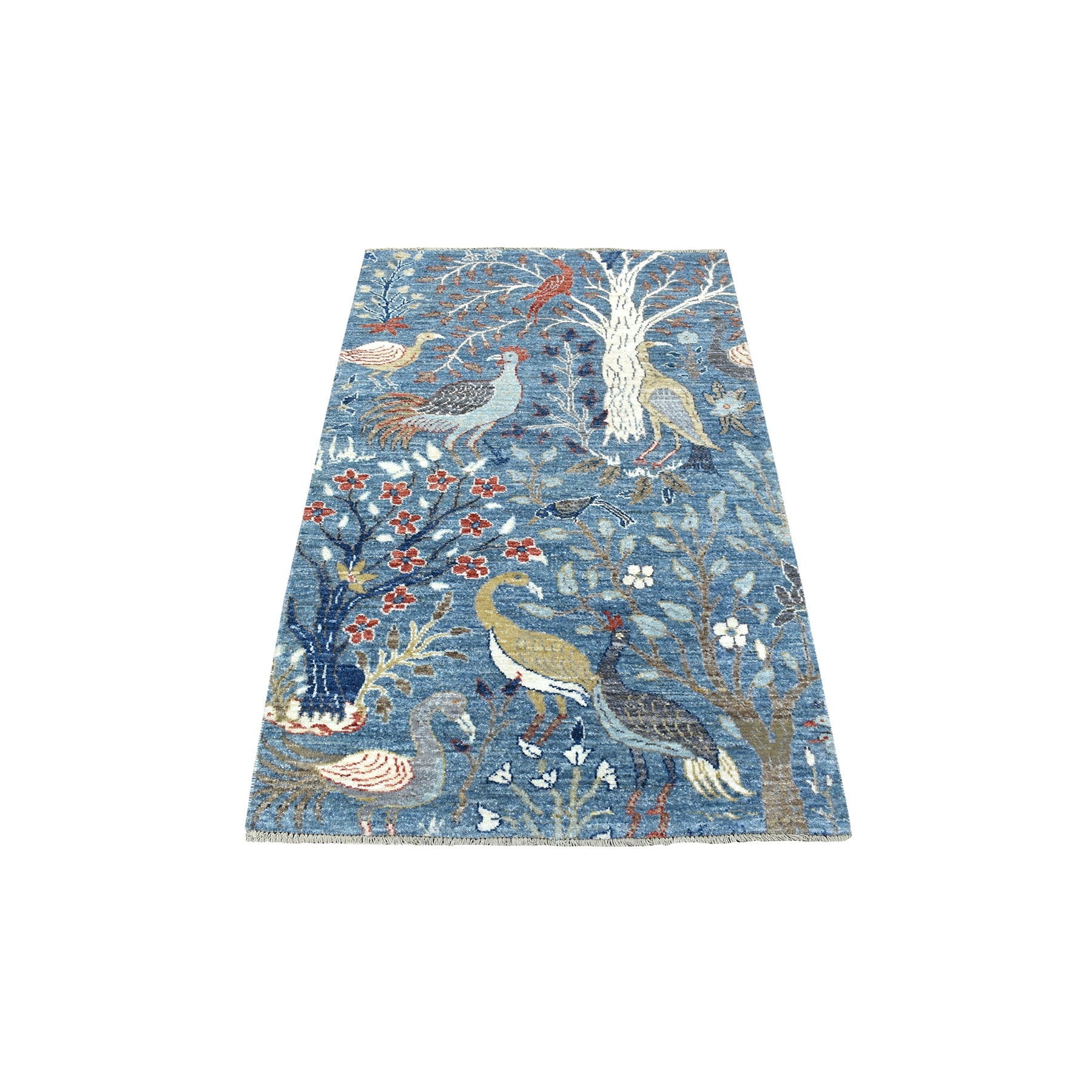 Agra And Turkish Collection Hand Knotted Blue Rug No: 1135642