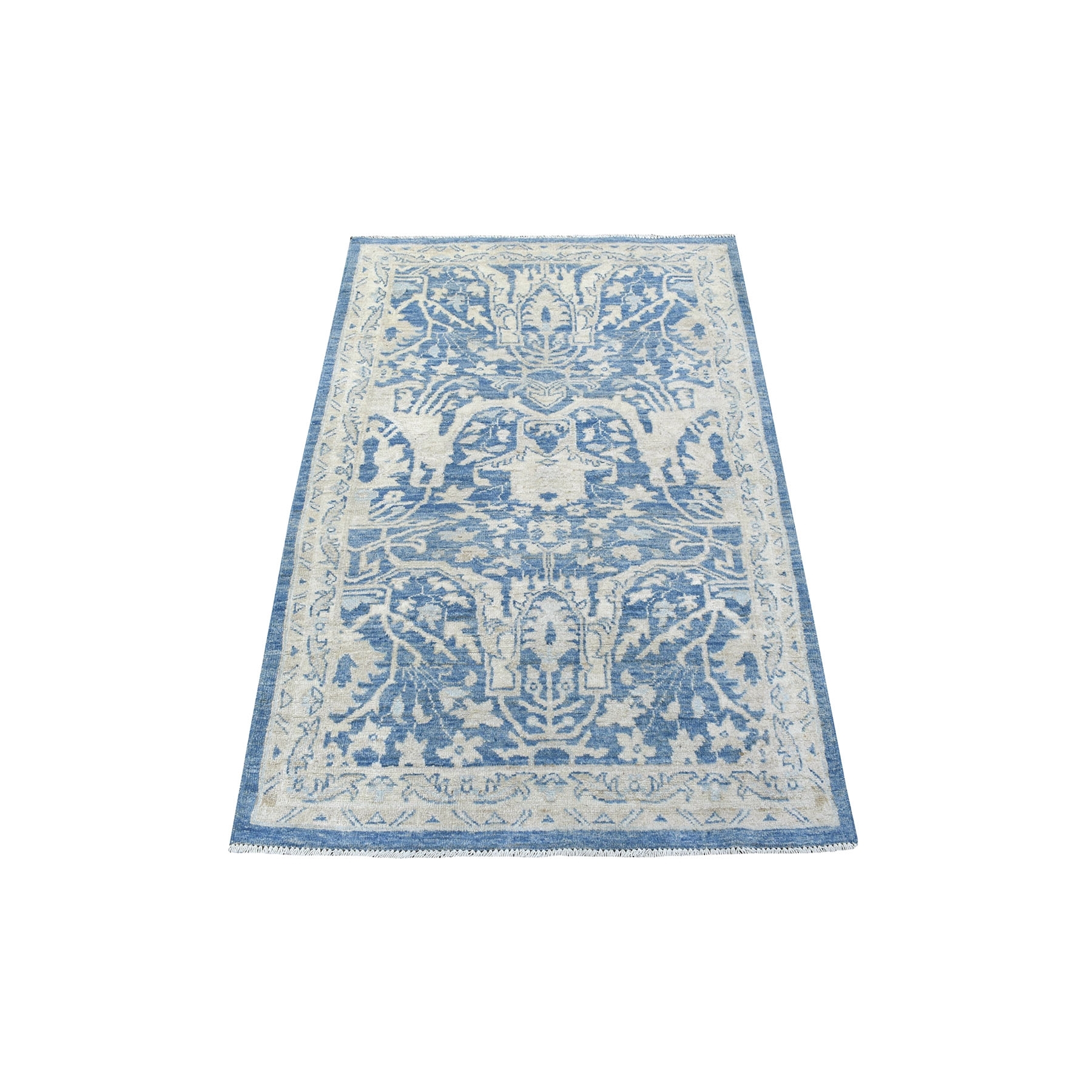Agra And Turkish Collection Hand Knotted Blue Rug No: 1135656