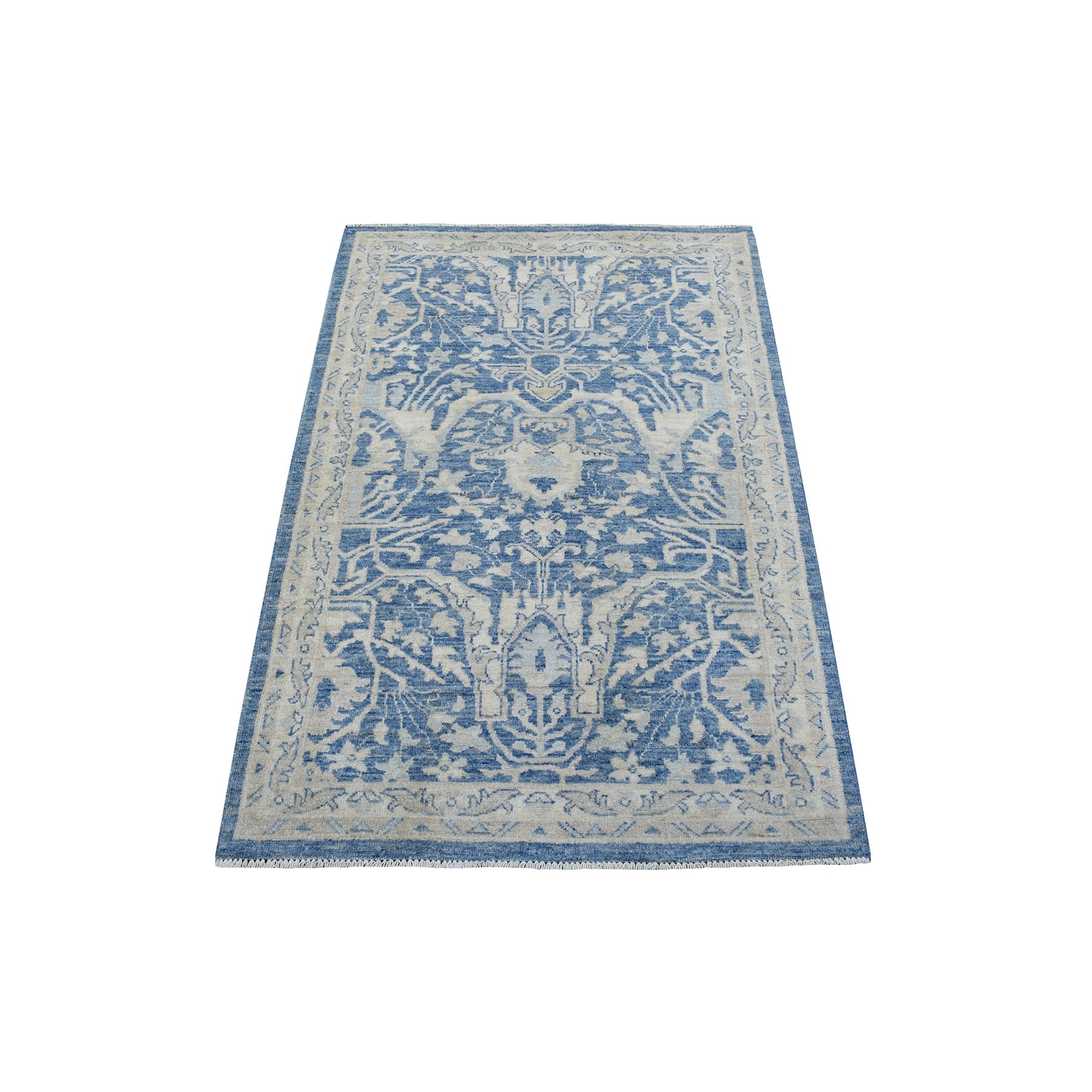 Agra And Turkish Collection Hand Knotted Blue Rug No: 1135662