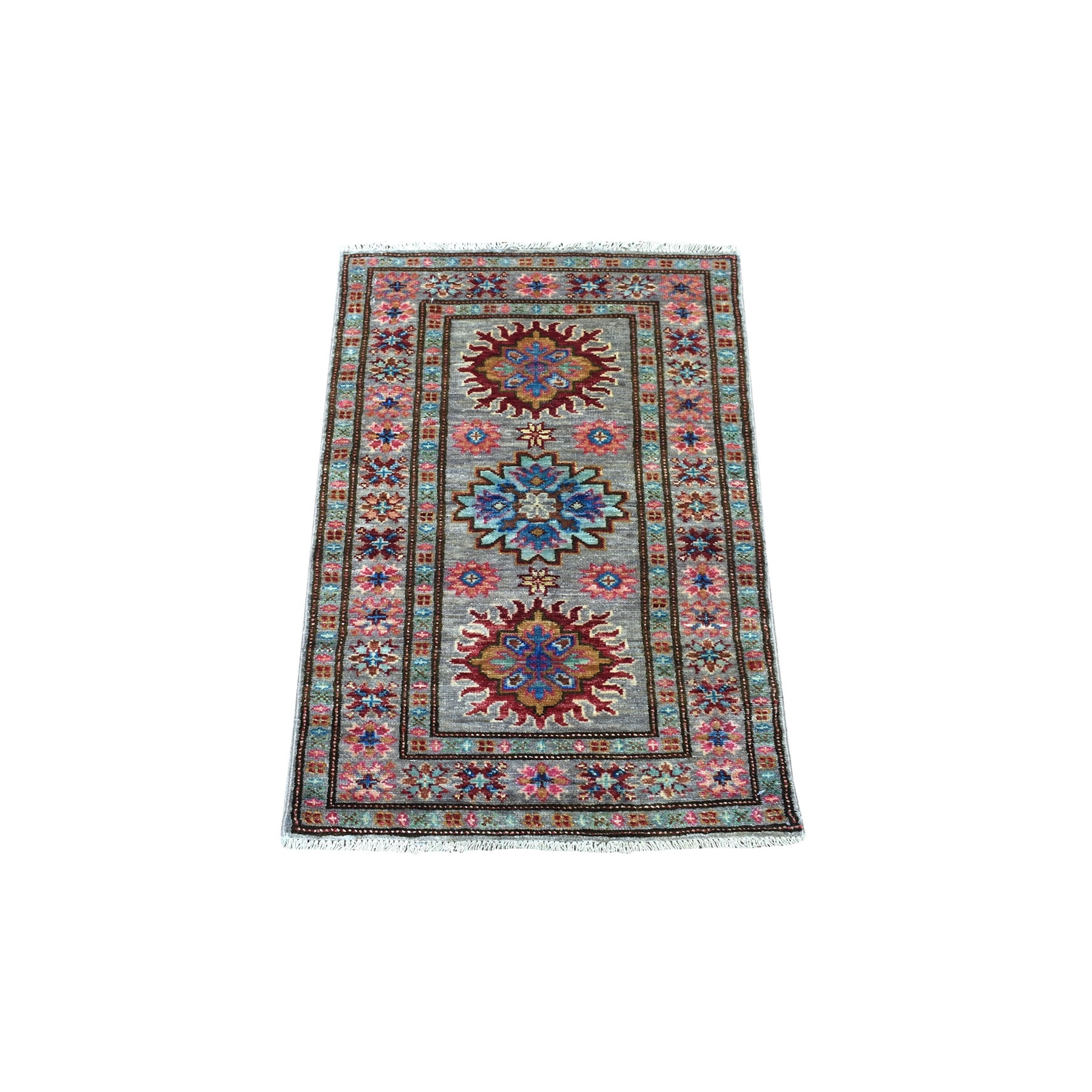 Caucasian Collection Hand Knotted Green Rug No: 1135670