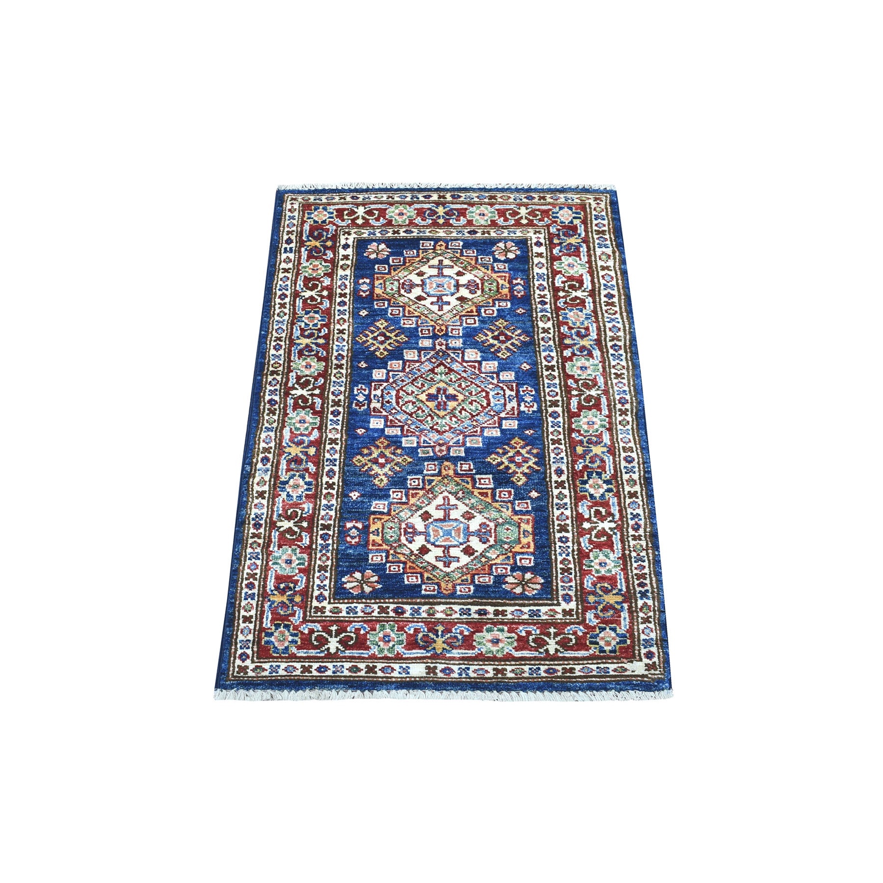 Caucasian Collection Hand Knotted Blue Rug No: 1135678