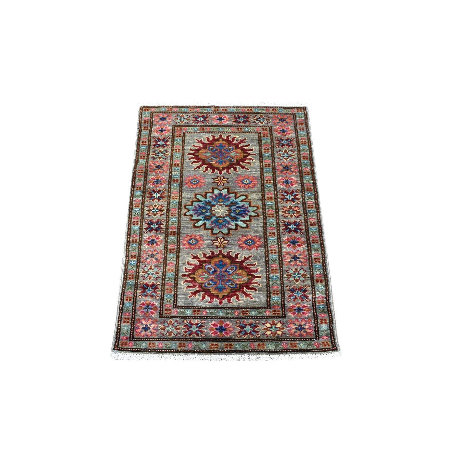 Caucasian Collection Hand Knotted Green Rug No: 1135680