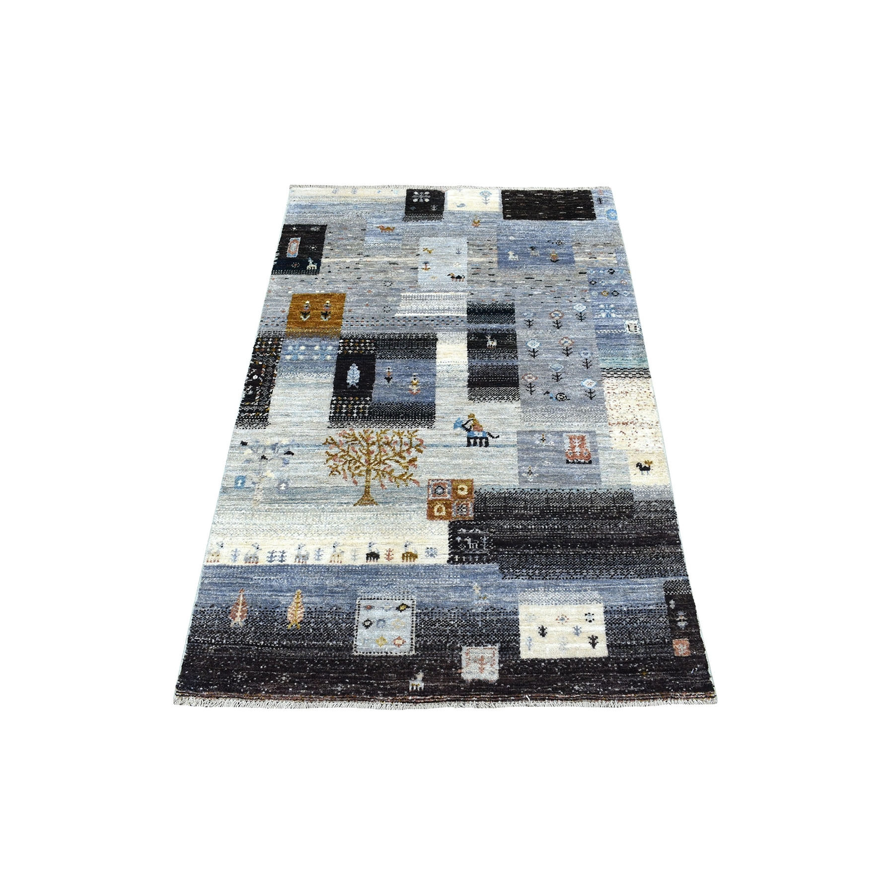 Nomadic And Village Collection Hand Knotted Grey Rug No: 1135700