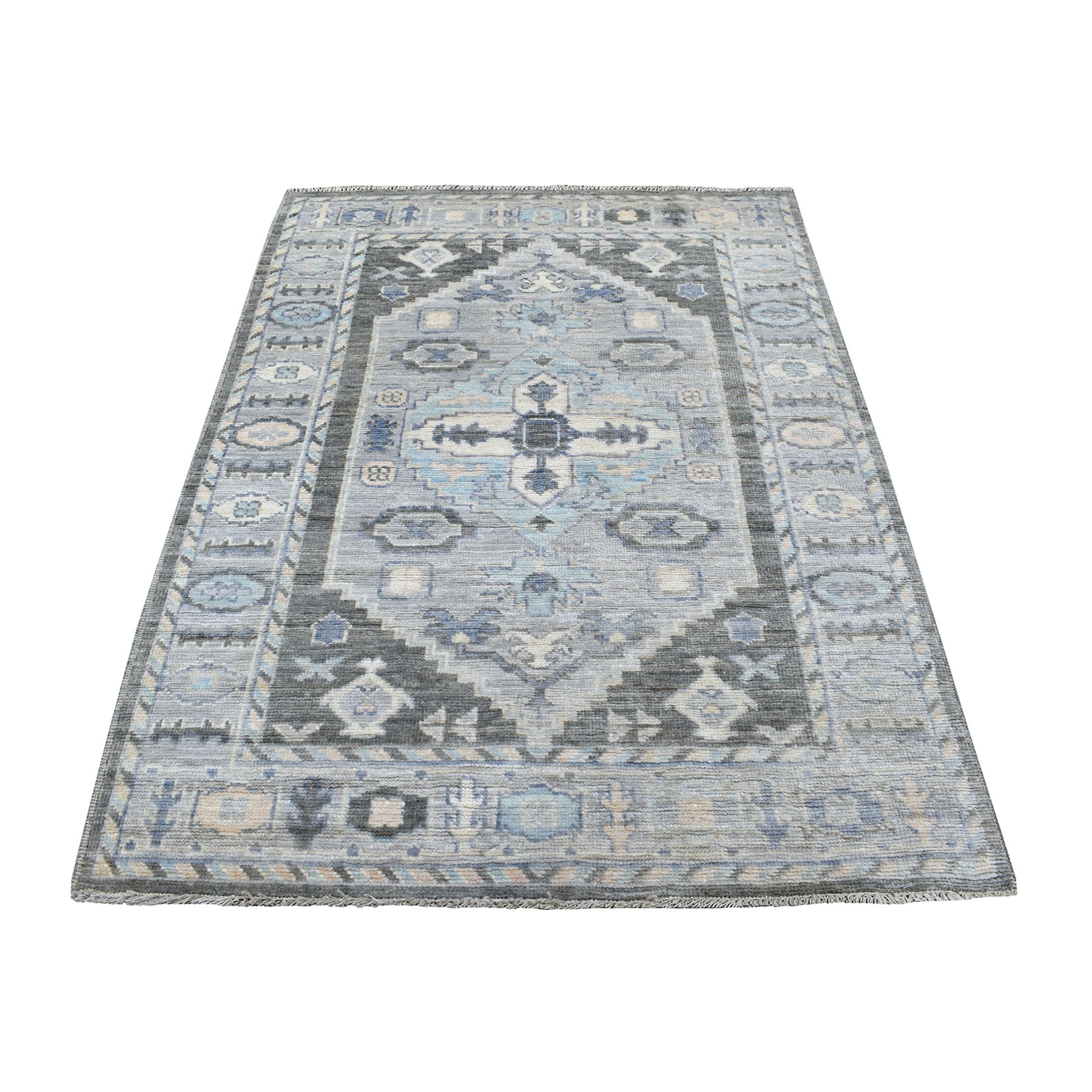 Nomadic And Village Collection Hand Knotted Grey Rug No: 1135716