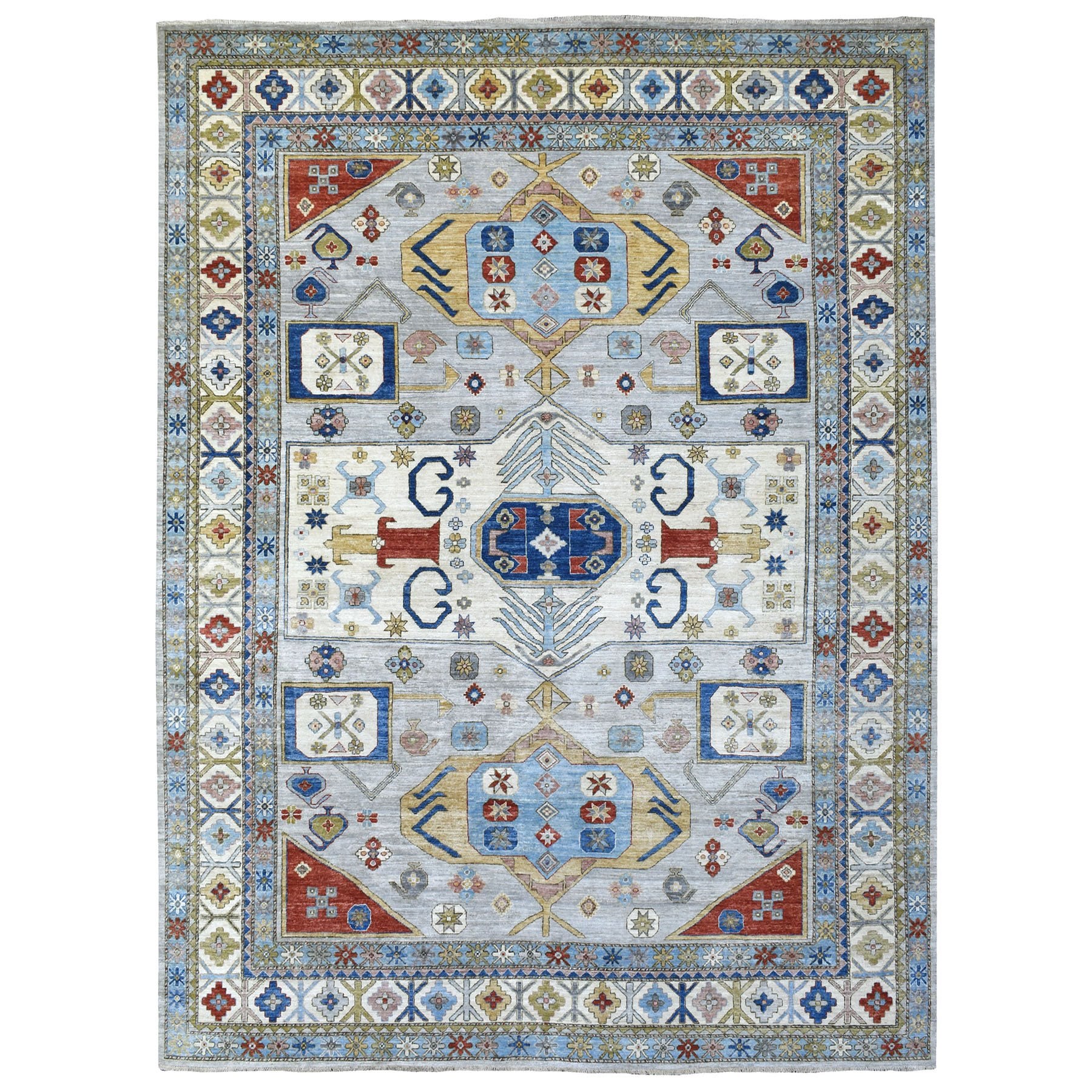 Agra And Turkish Collection Hand Knotted Grey Rug No: 1135800