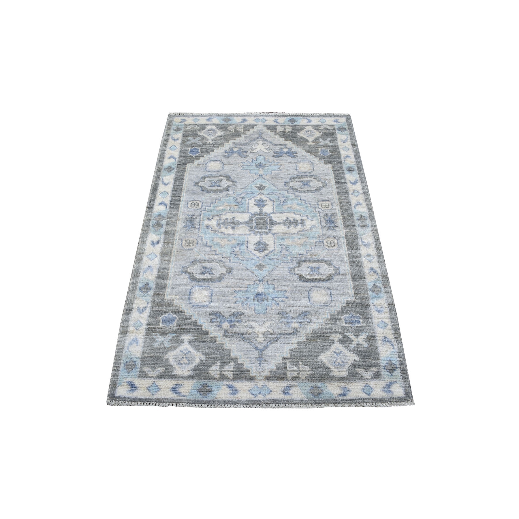 Nomadic And Village Collection Hand Knotted Grey Rug No: 1135822