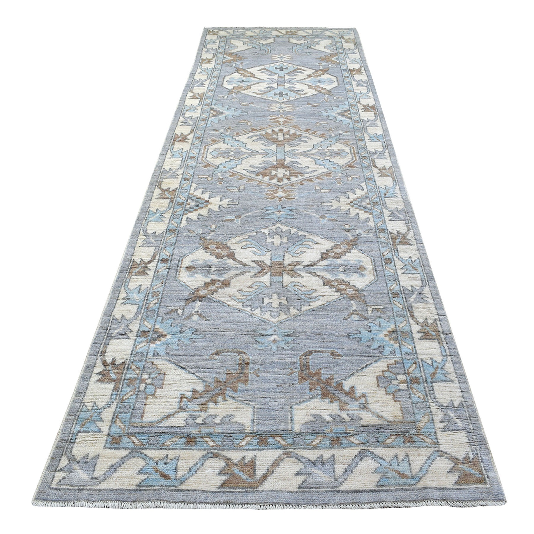 Nomadic And Village Collection Hand Knotted Grey Rug No: 1135832