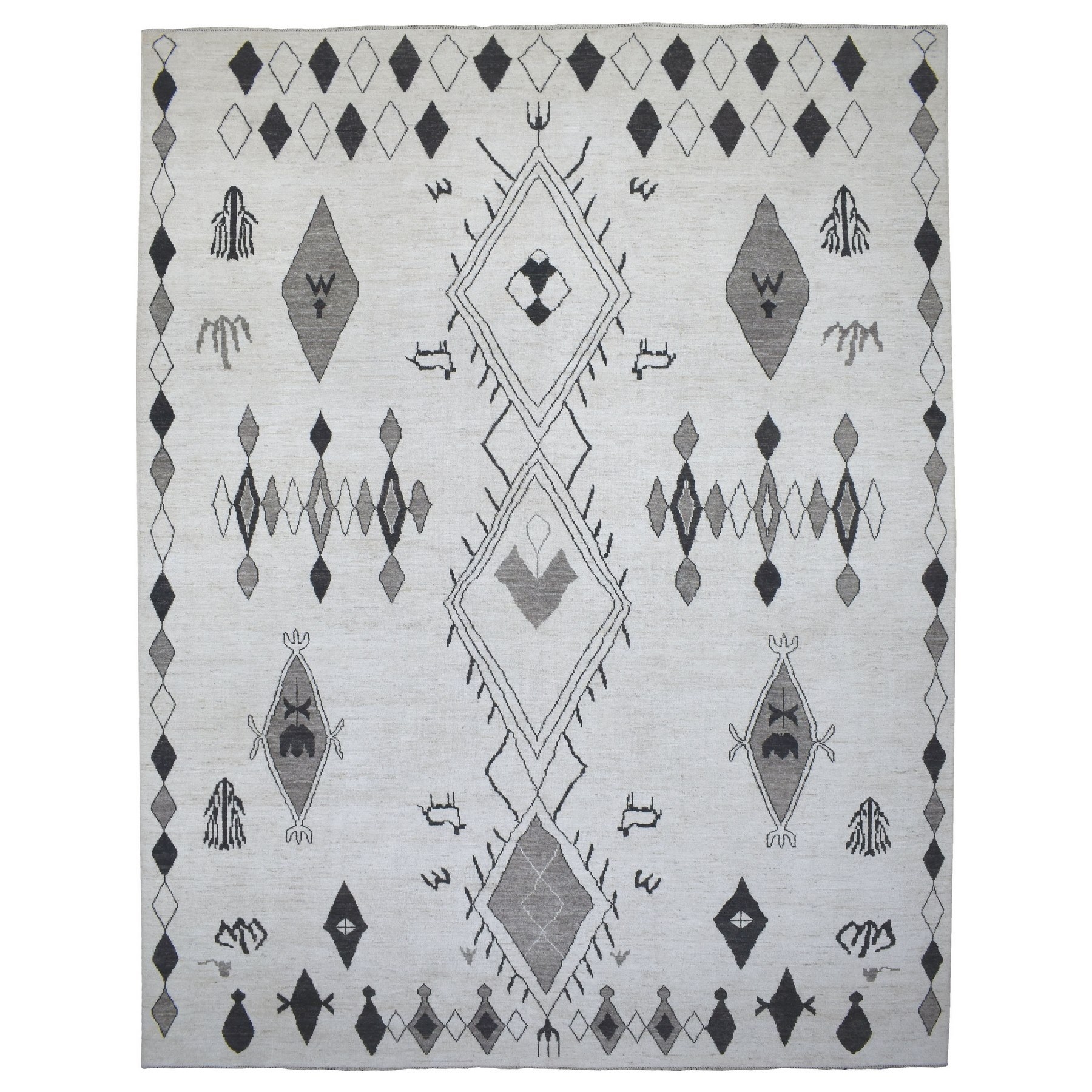 Nomadic And Village Collection Hand Knotted Ivory Rug No: 1136016