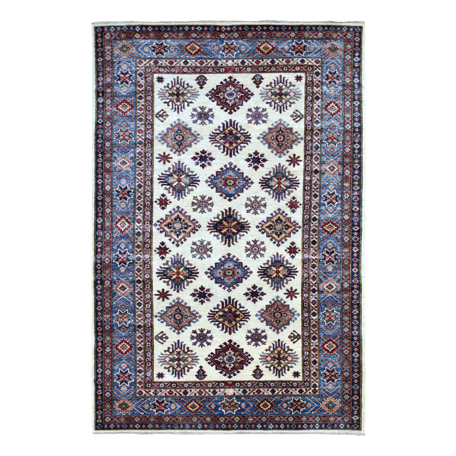 Caucasian Collection Hand Knotted Ivory Rug No: 1136038