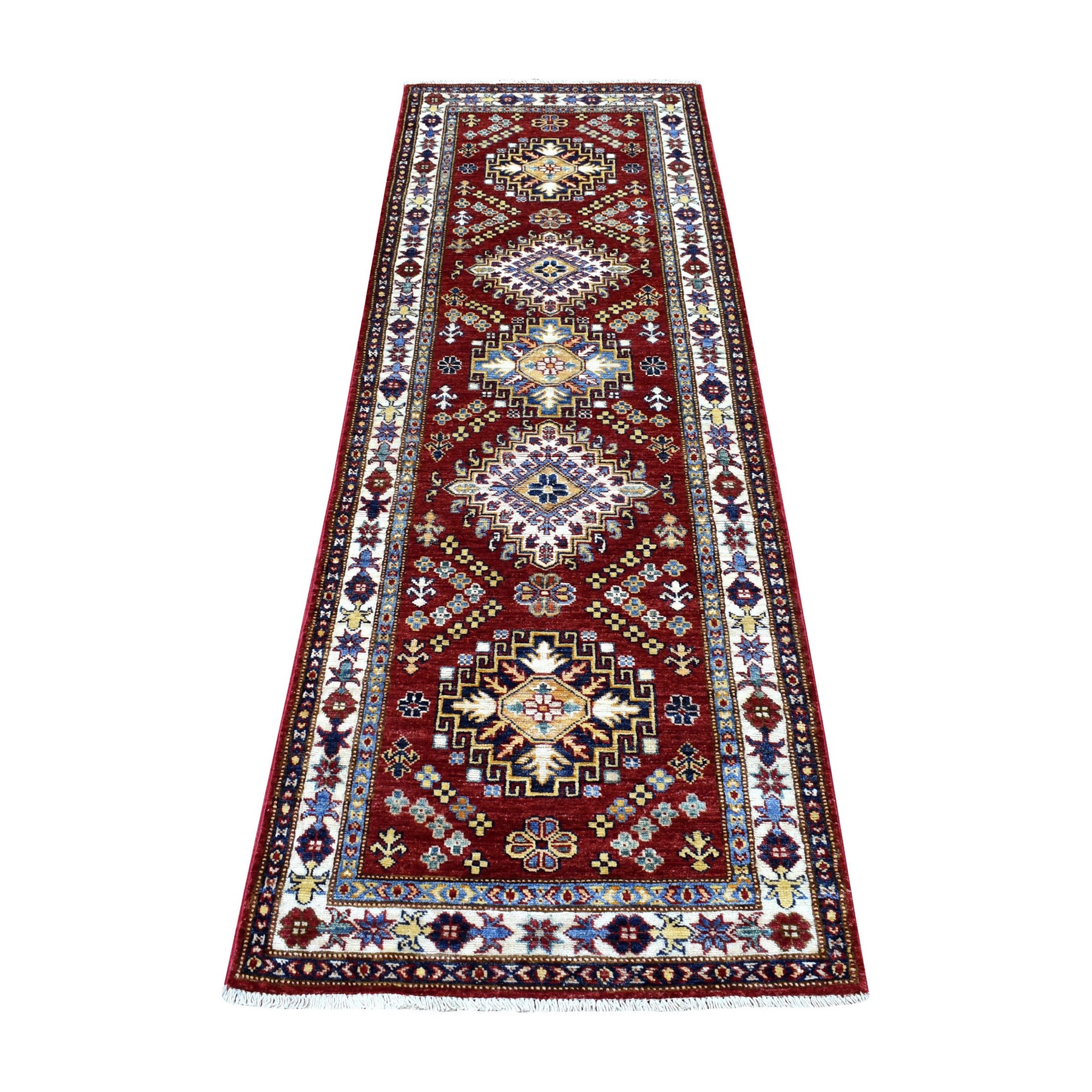 Caucasian Collection Hand Knotted Red Rug No: 1136054
