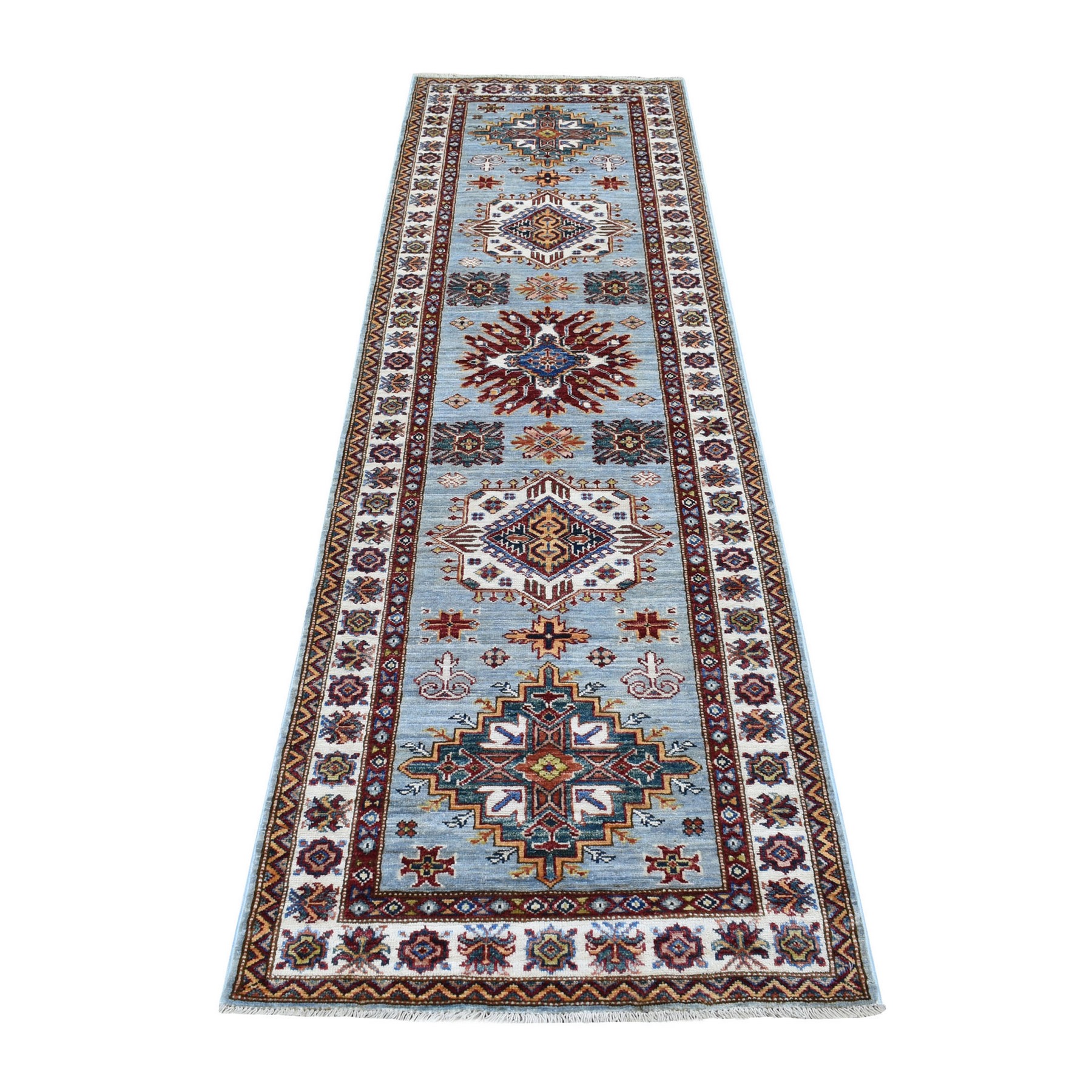 Caucasian Collection Hand Knotted Grey Rug No: 1136056
