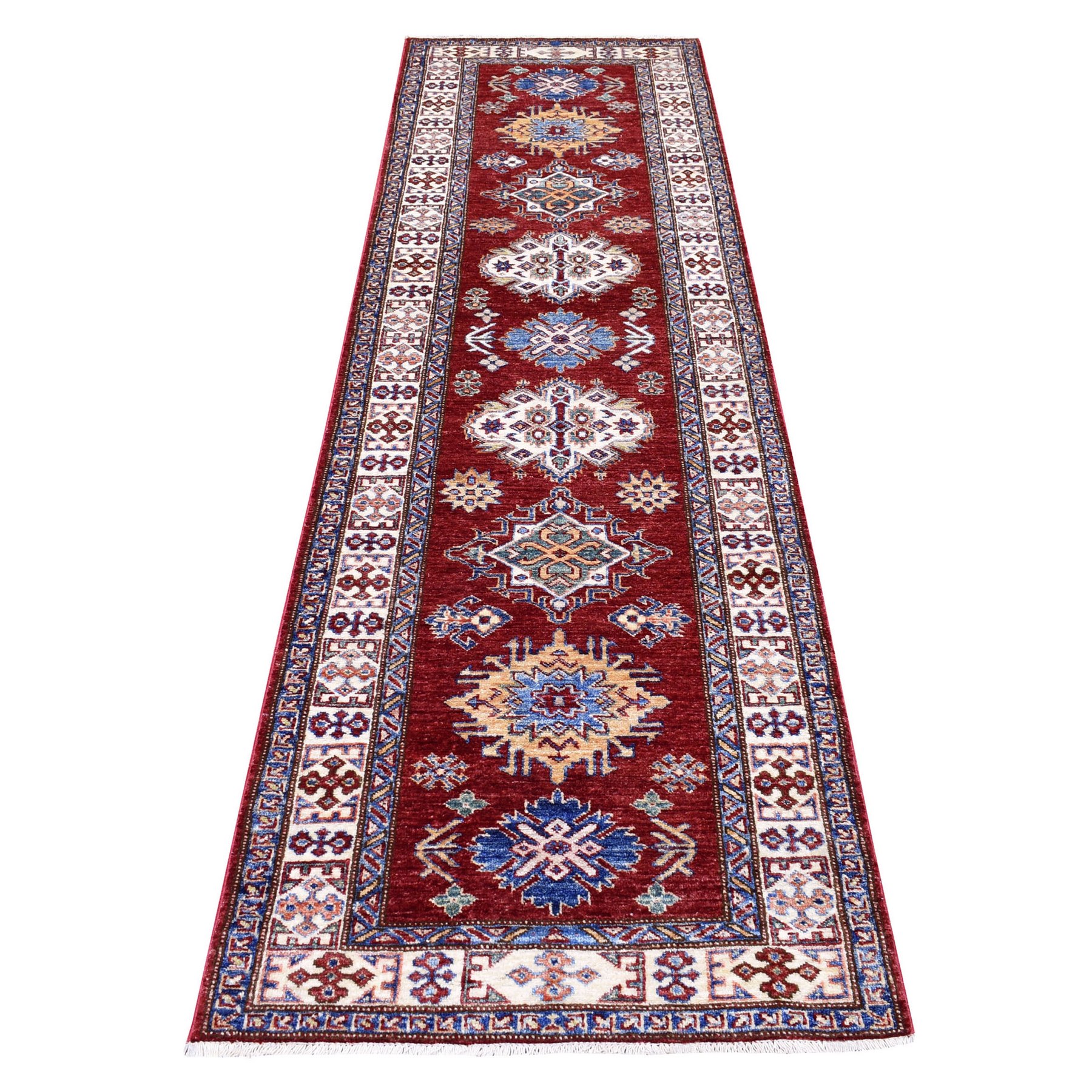 Caucasian Collection Hand Knotted Red Rug No: 1136058