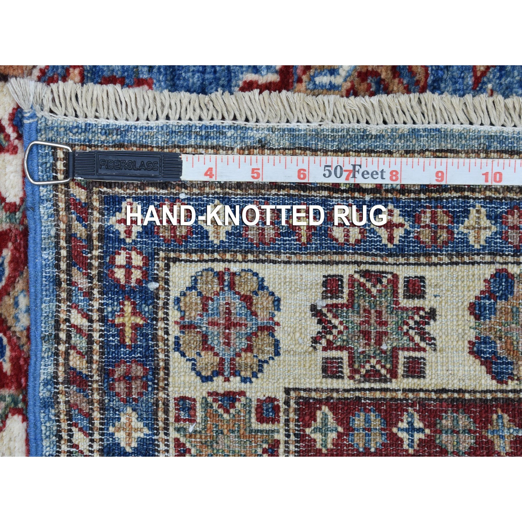 Caucasian Collection Hand Knotted Blue 1136066 Rug