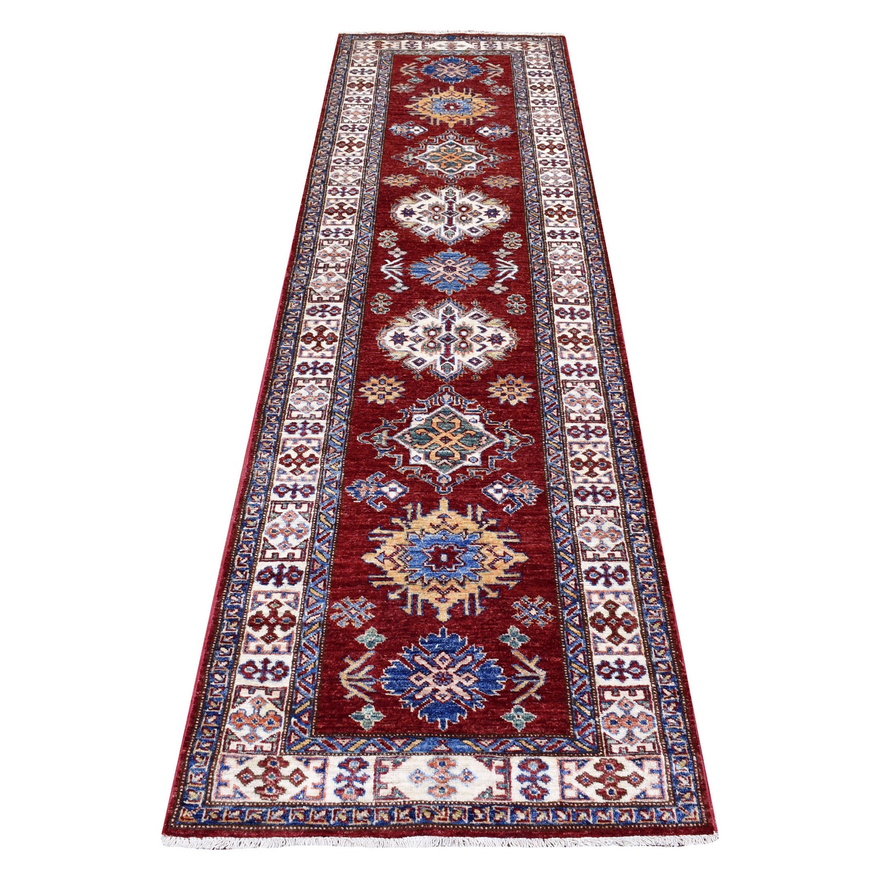 Caucasian Collection Hand Knotted Red Rug No: 1136068