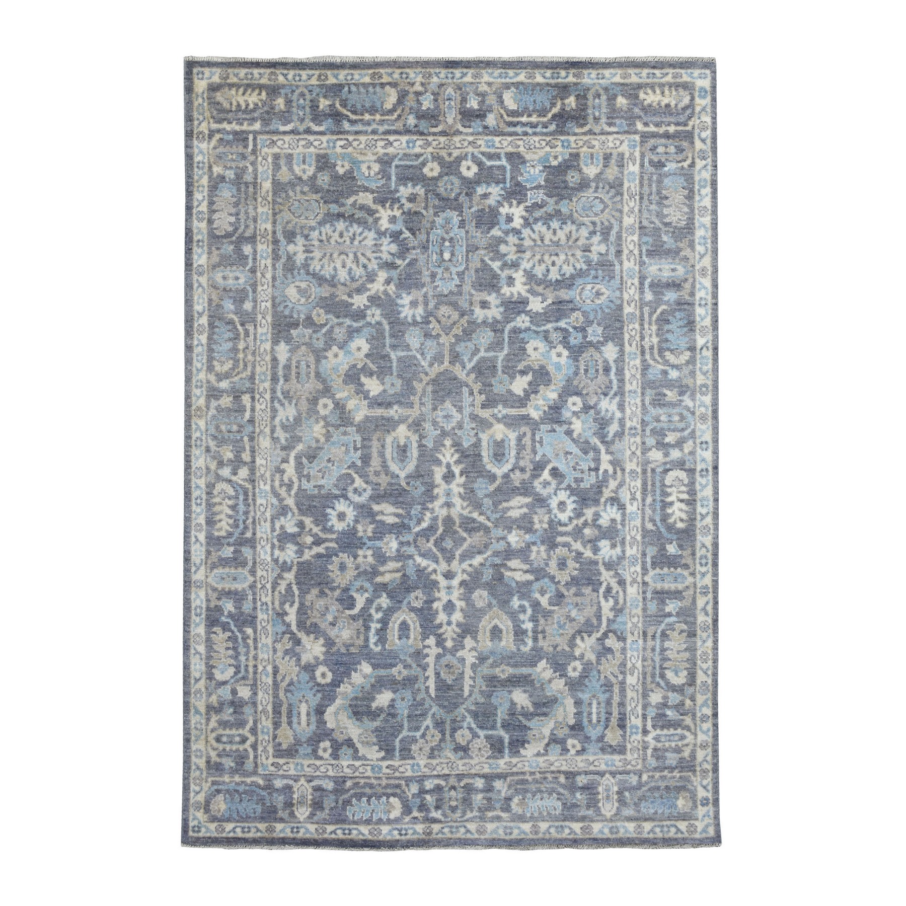 Agra And Turkish Collection Hand Knotted Grey Rug No: 1136084