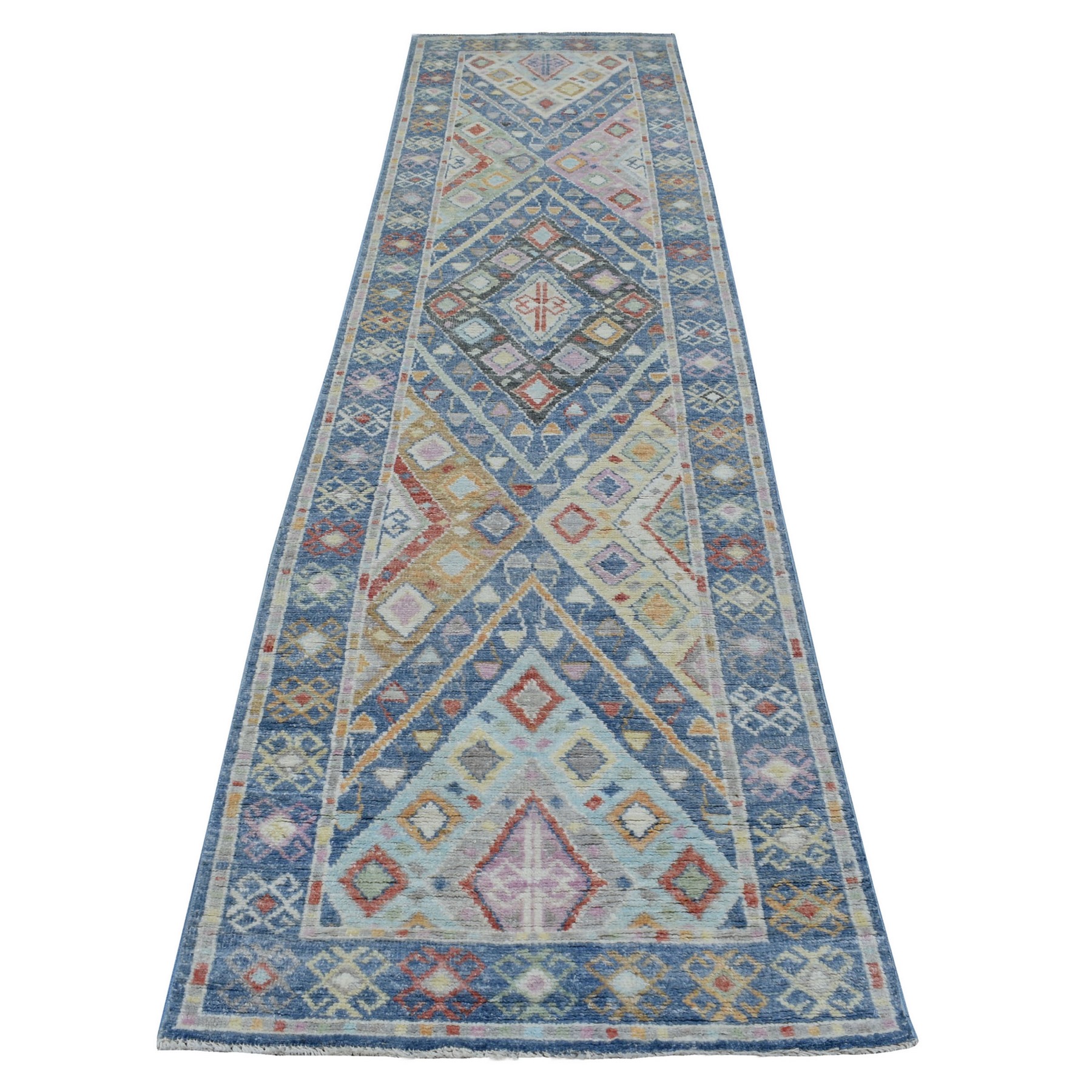 Nomadic And Village Collection Hand Knotted Blue Rug No: 1136090