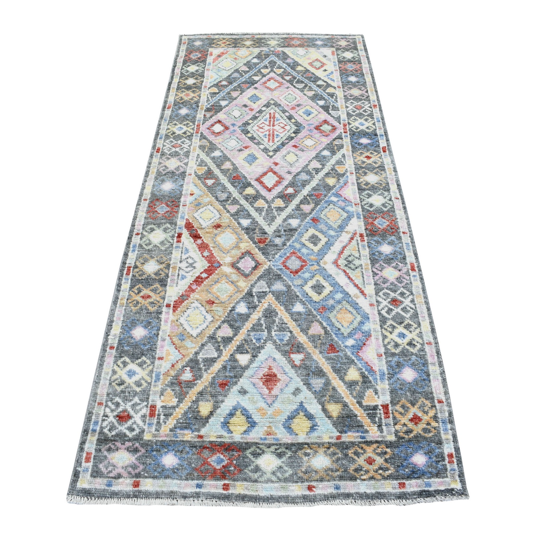 Nomadic And Village Collection Hand Knotted Grey Rug No: 1136094