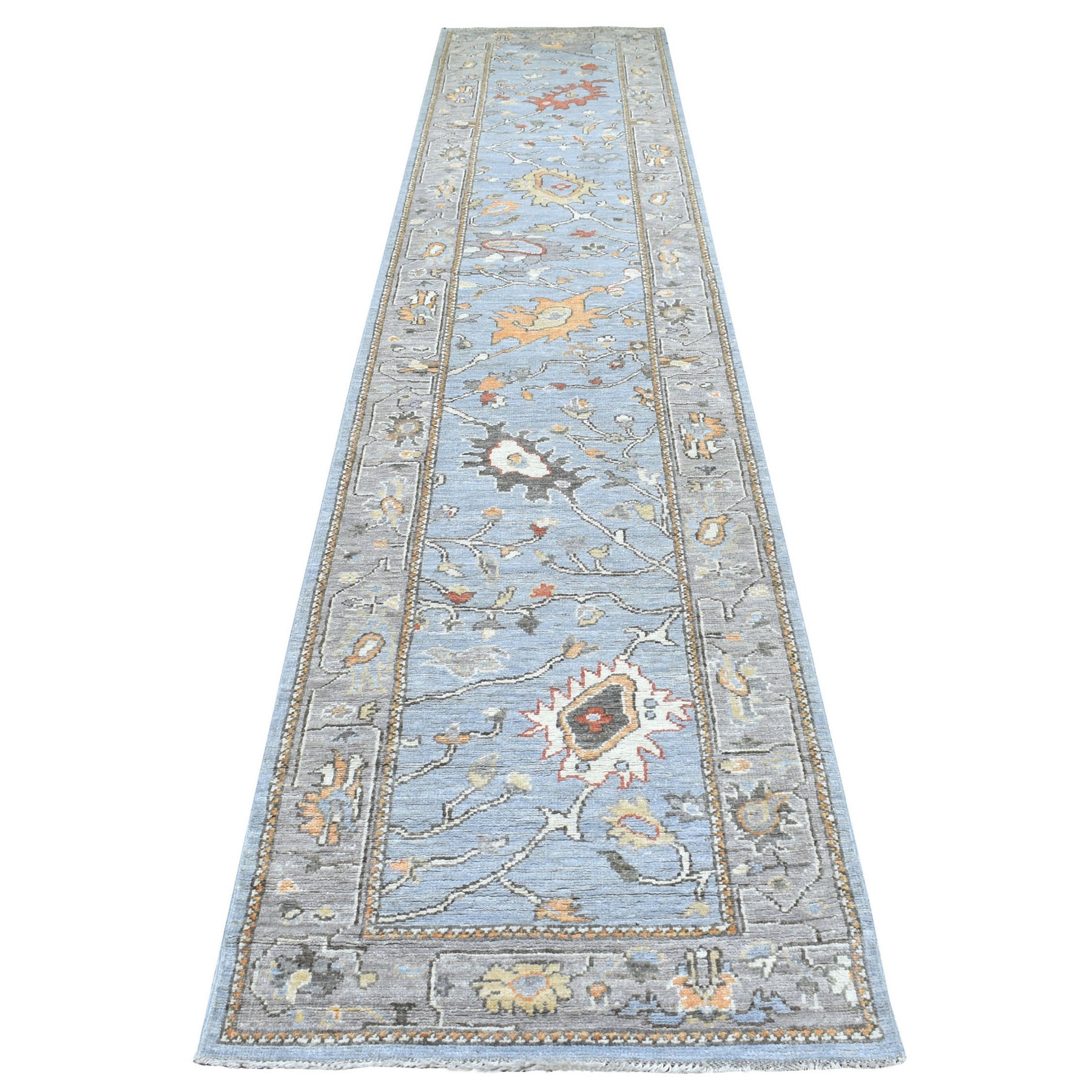 Agra And Turkish Collection Hand Knotted Blue Rug No: 1136100