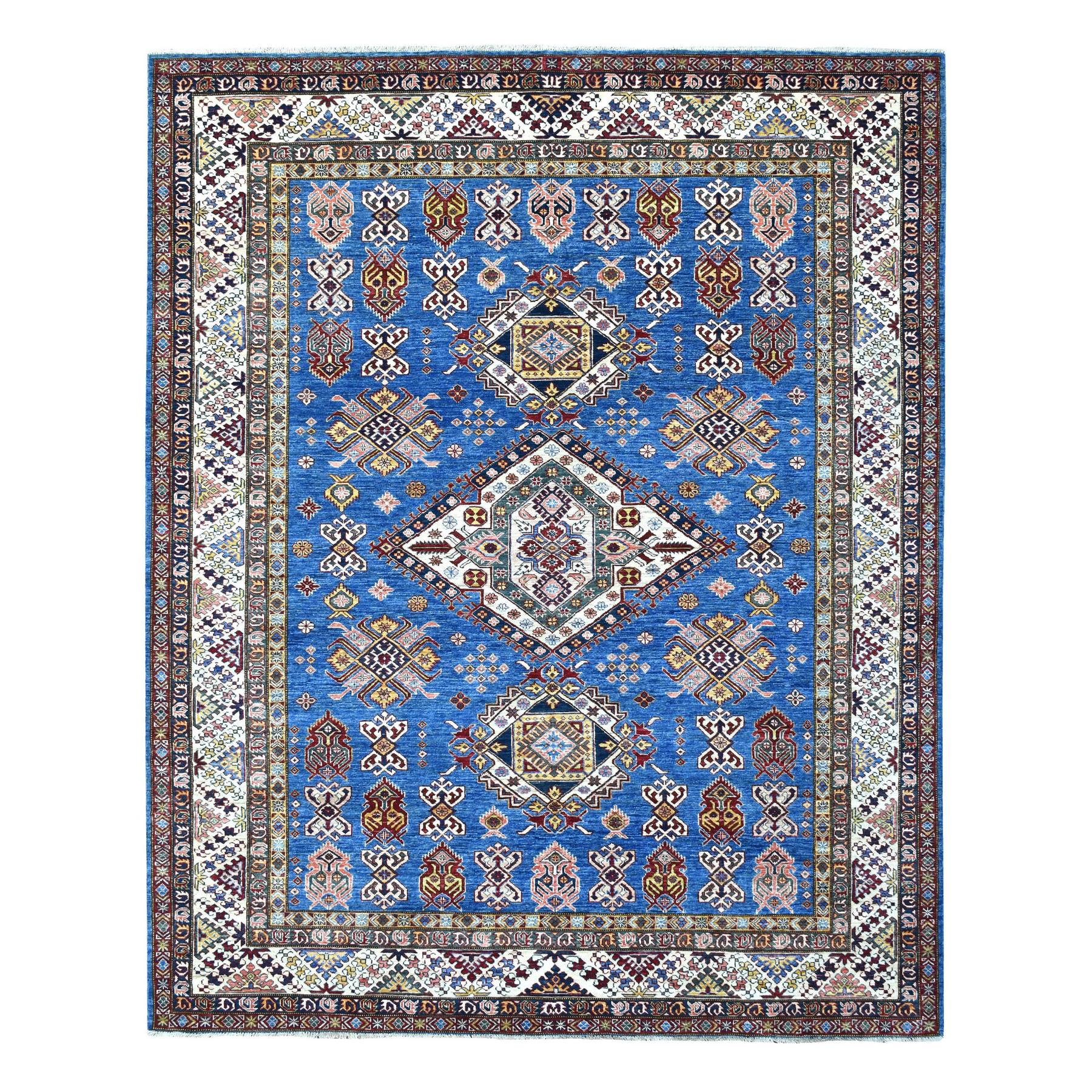 Caucasian Collection Hand Knotted Blue Rug No: 1136114