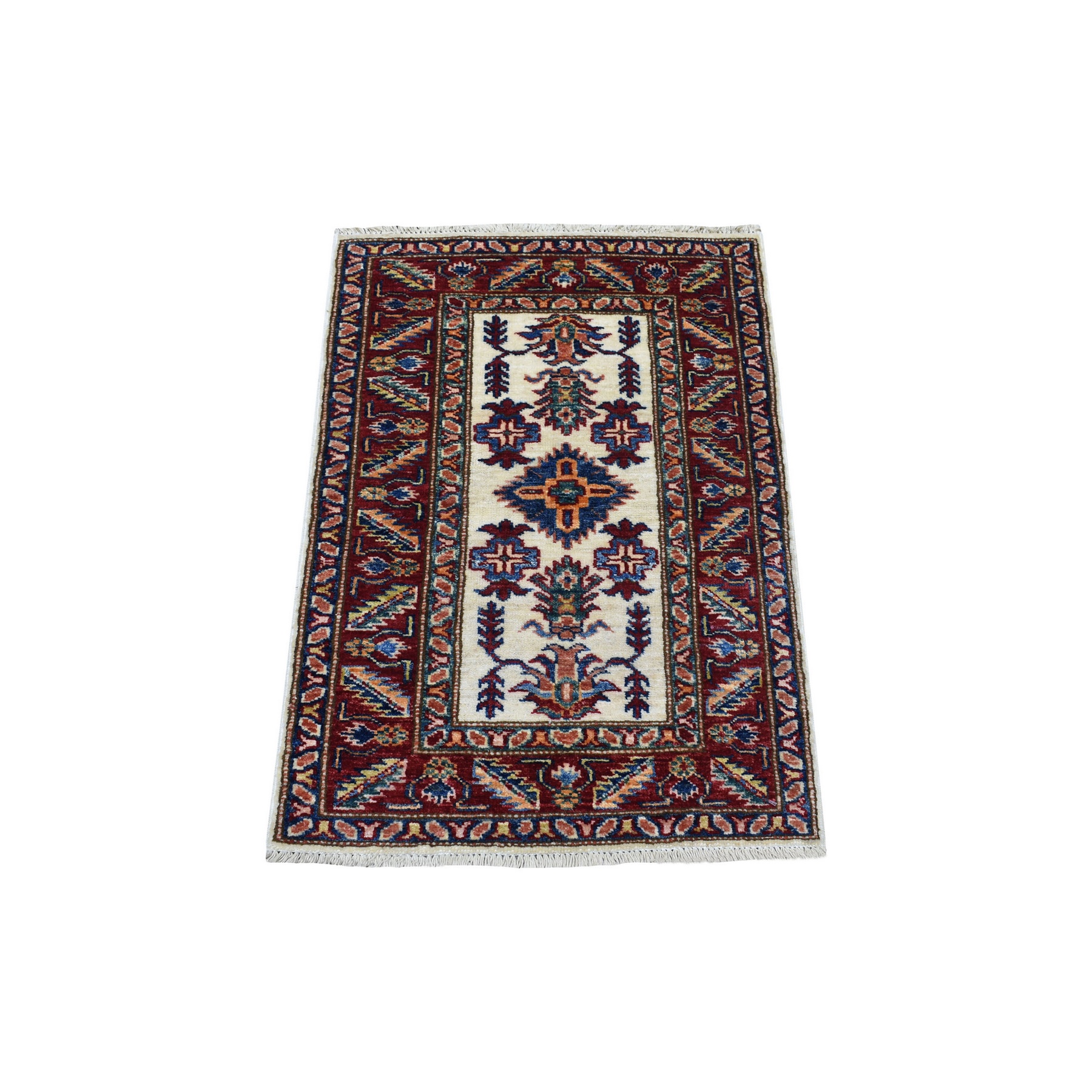Caucasian Collection Hand Knotted Ivory Rug No: 1136208