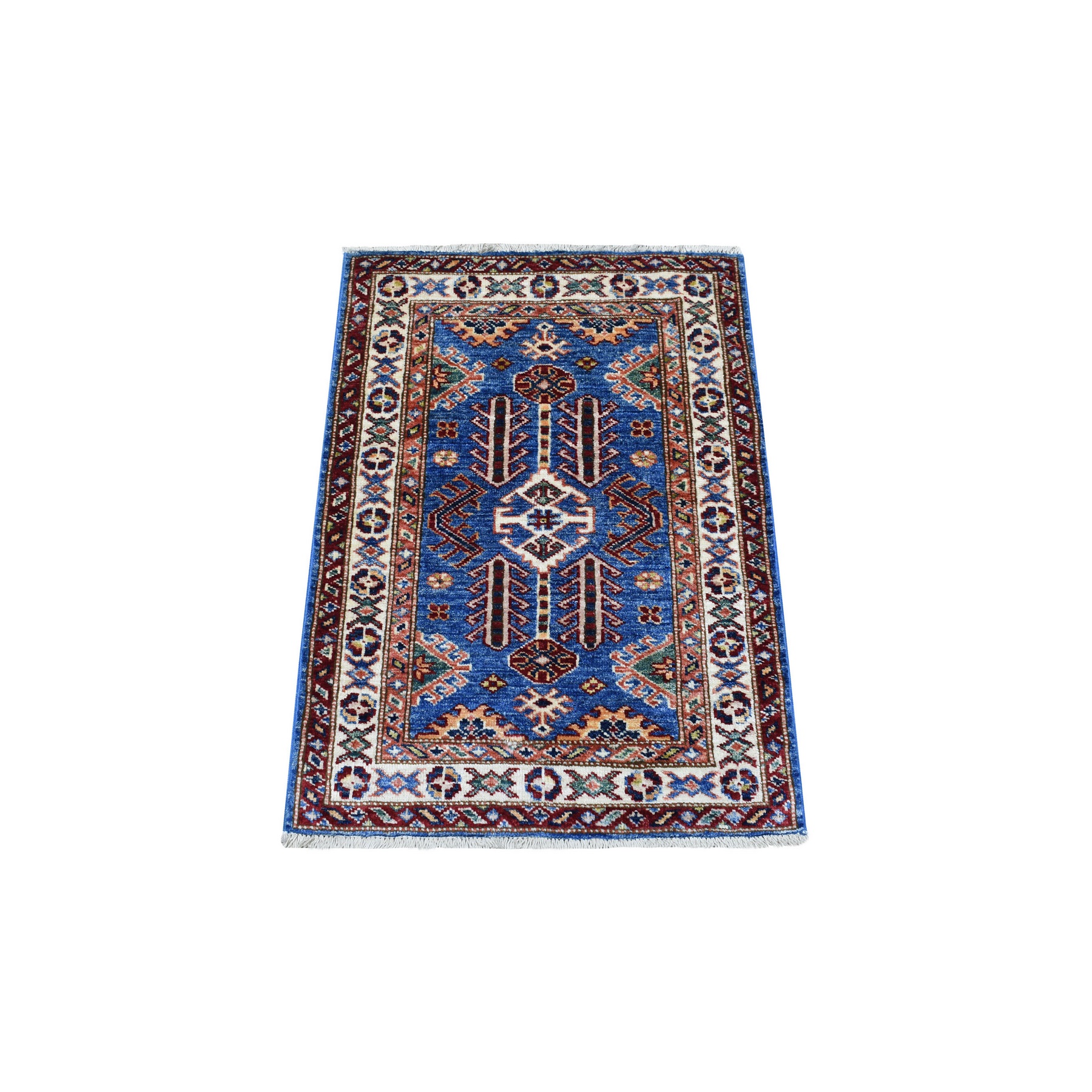 Caucasian Collection Hand Knotted Blue Rug No: 1136214