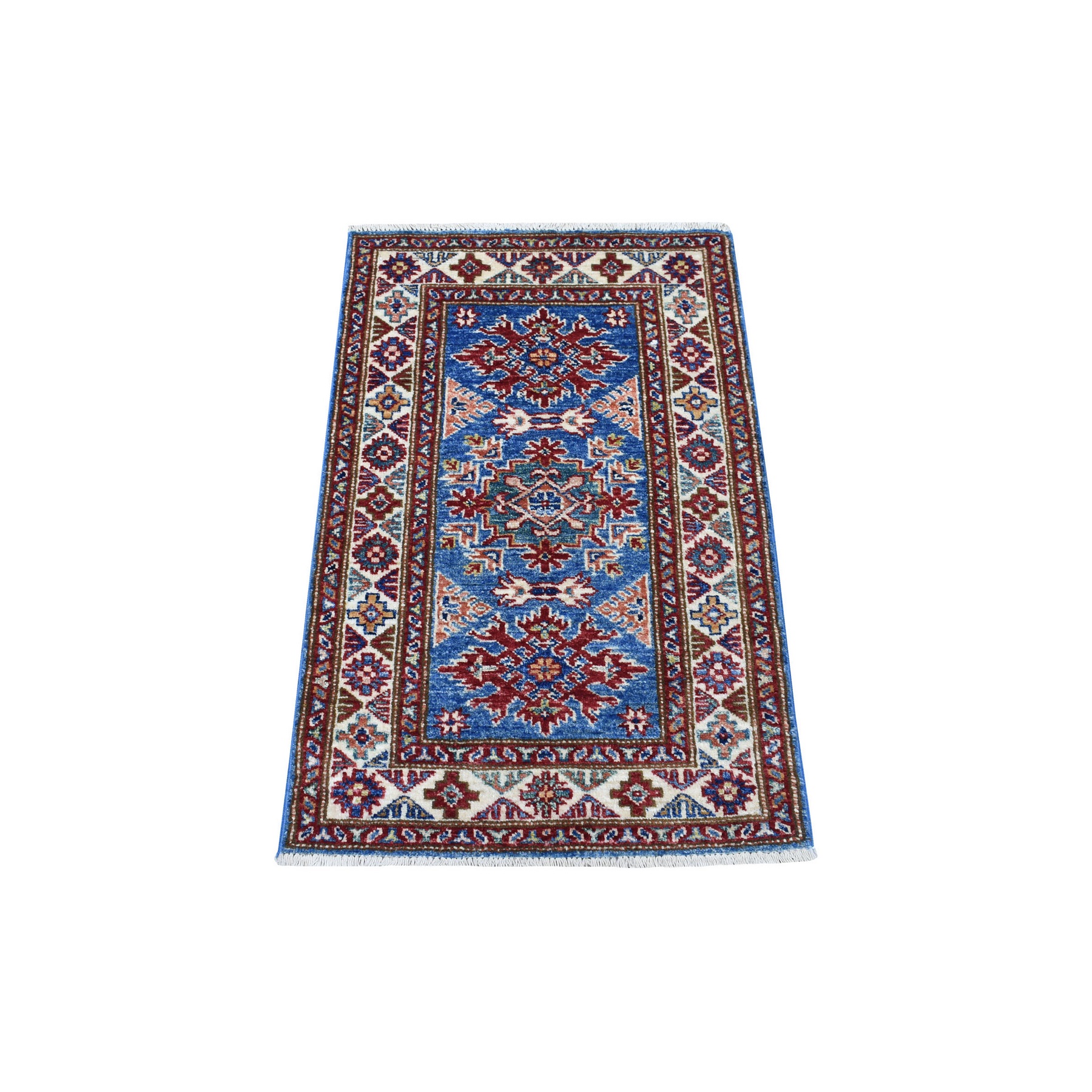 Caucasian Collection Hand Knotted Blue Rug No: 1136218