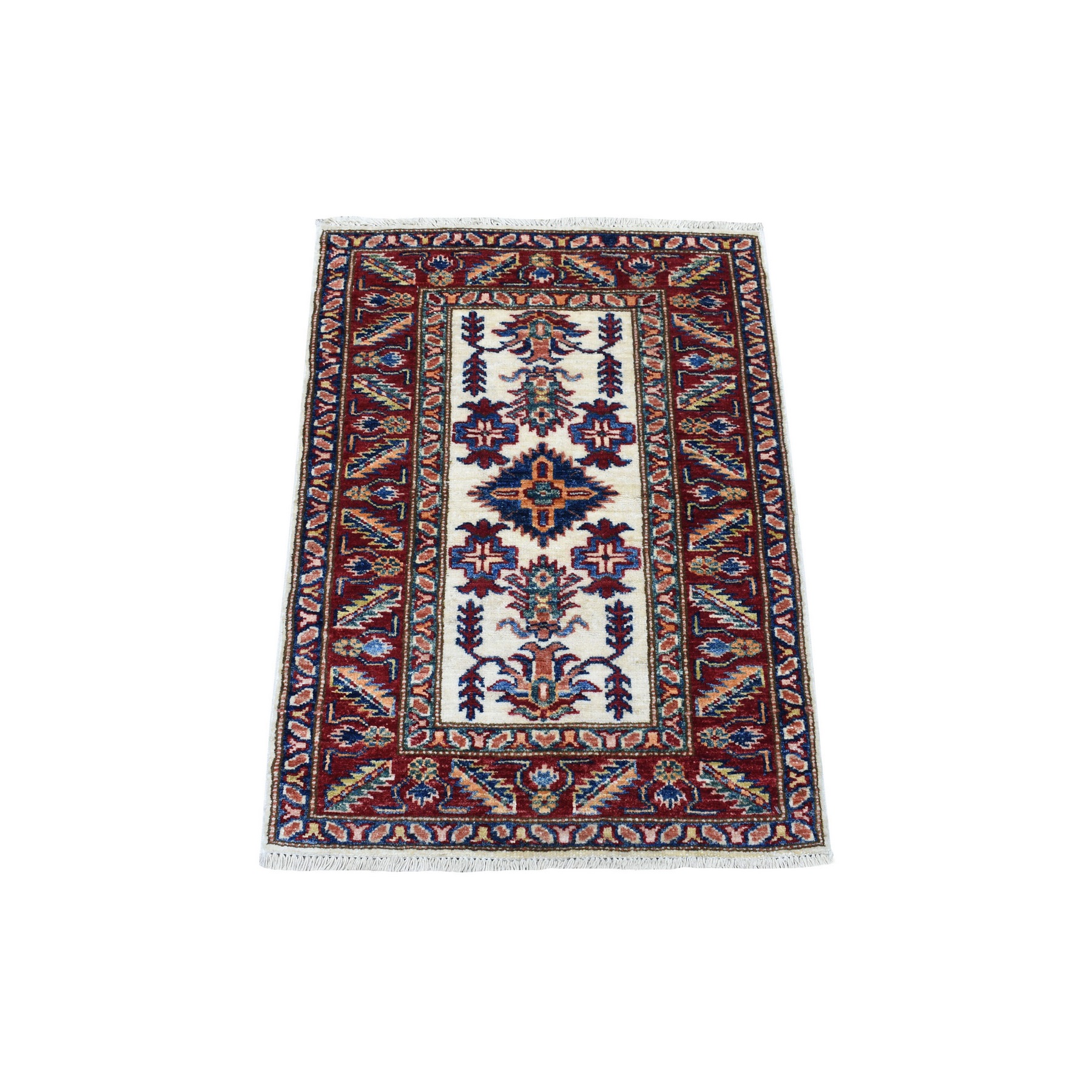 Caucasian Collection Hand Knotted Ivory Rug No: 1136220