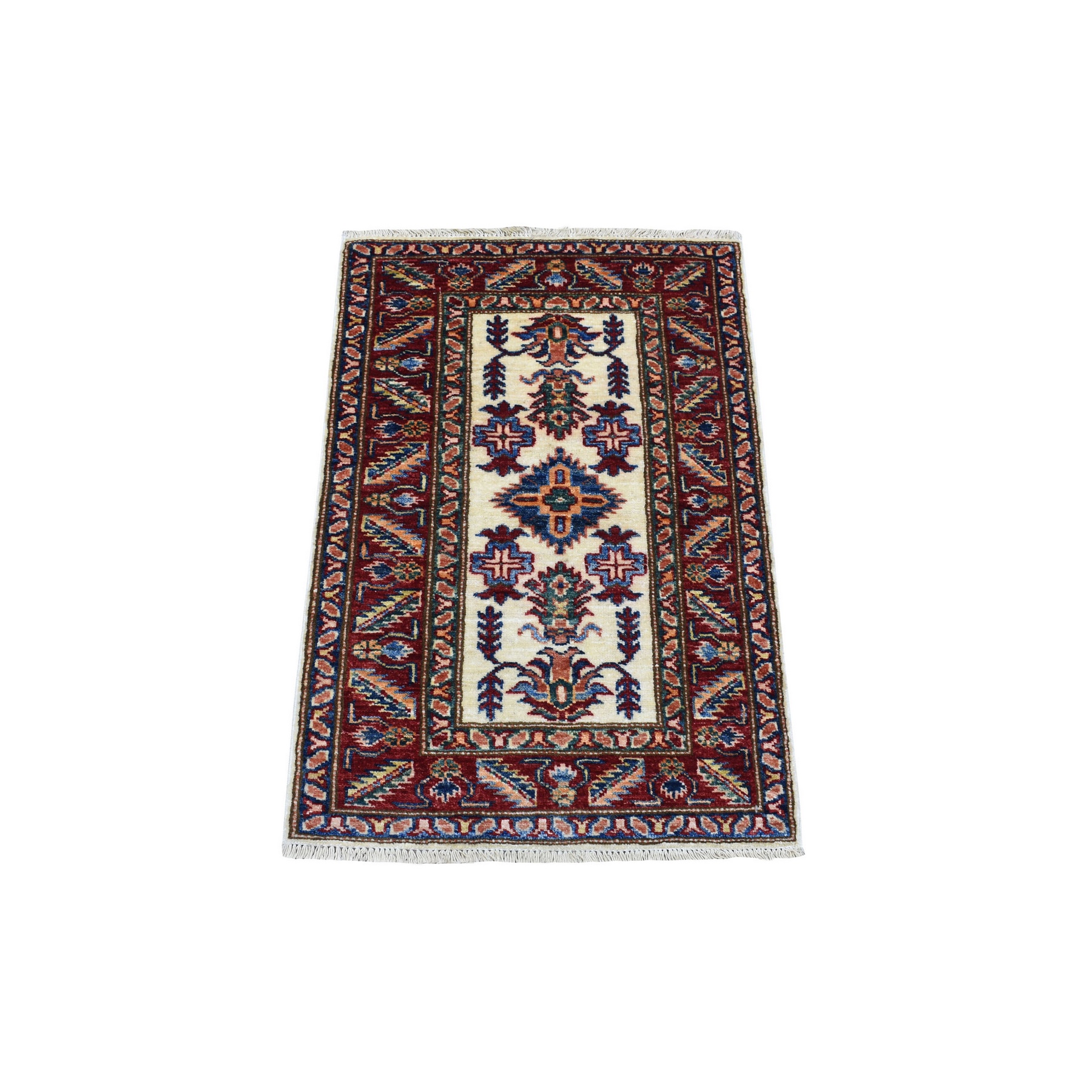 Caucasian Collection Hand Knotted Ivory Rug No: 1136244