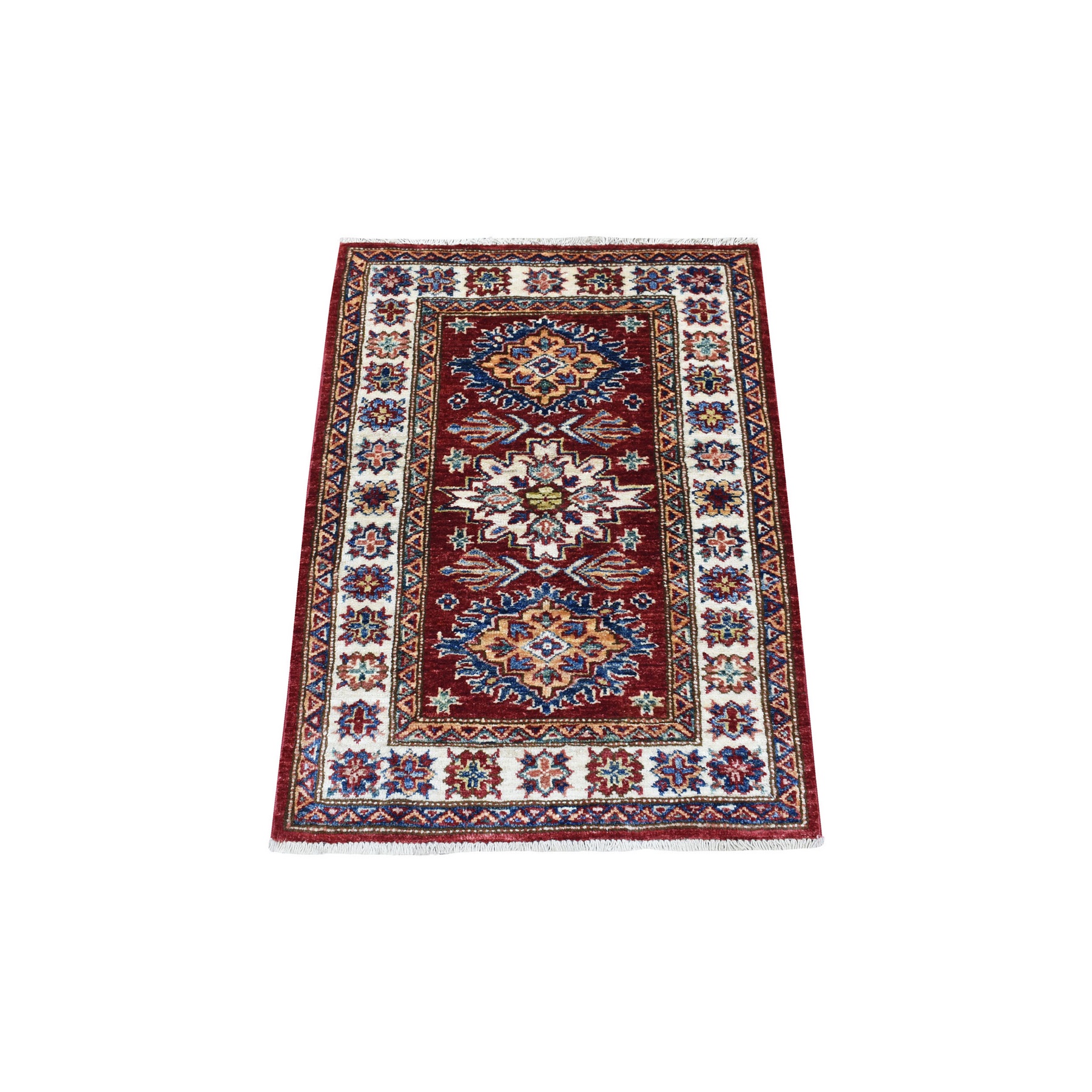 Caucasian Collection Hand Knotted Red Rug No: 1136250