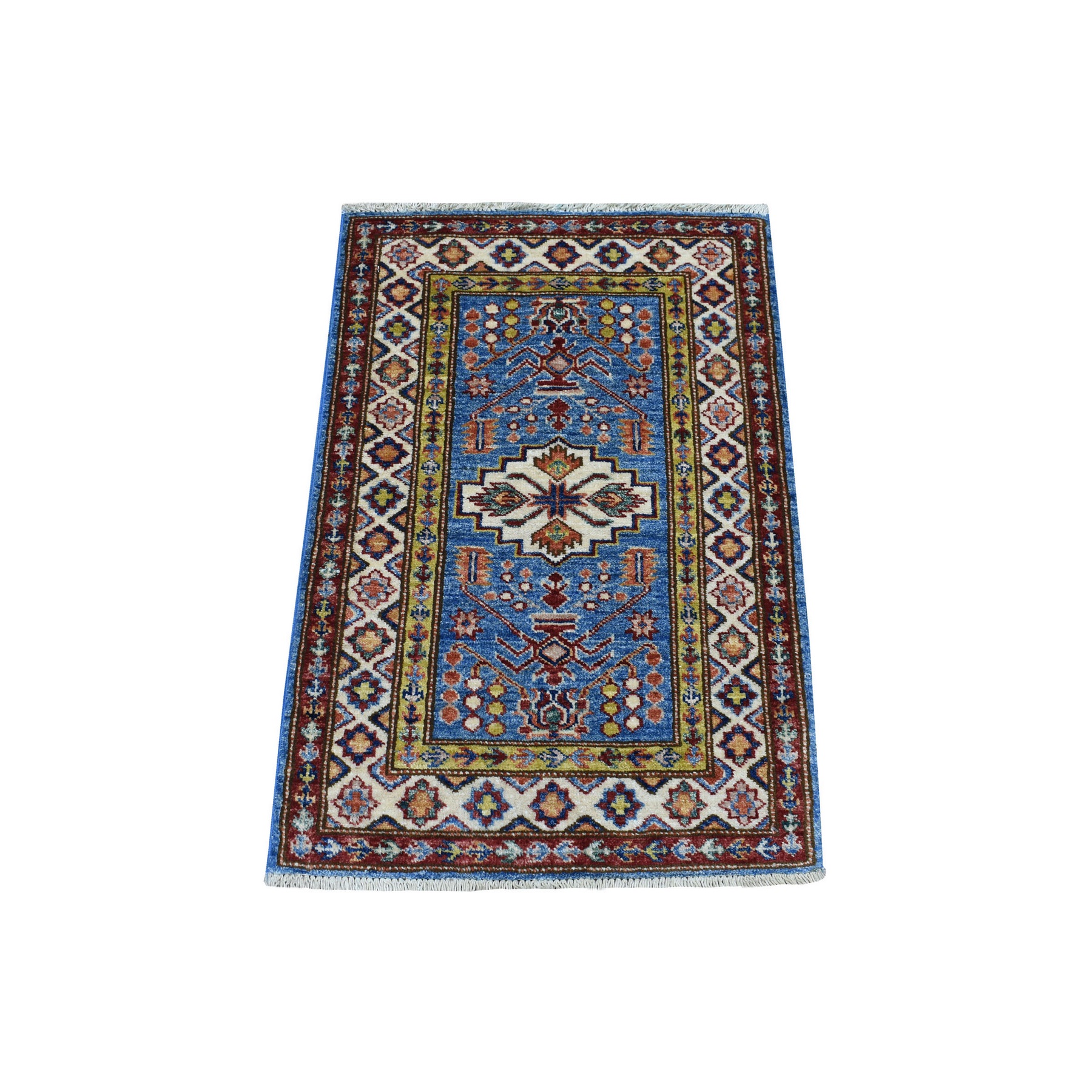Caucasian Collection Hand Knotted Blue Rug No: 1136254