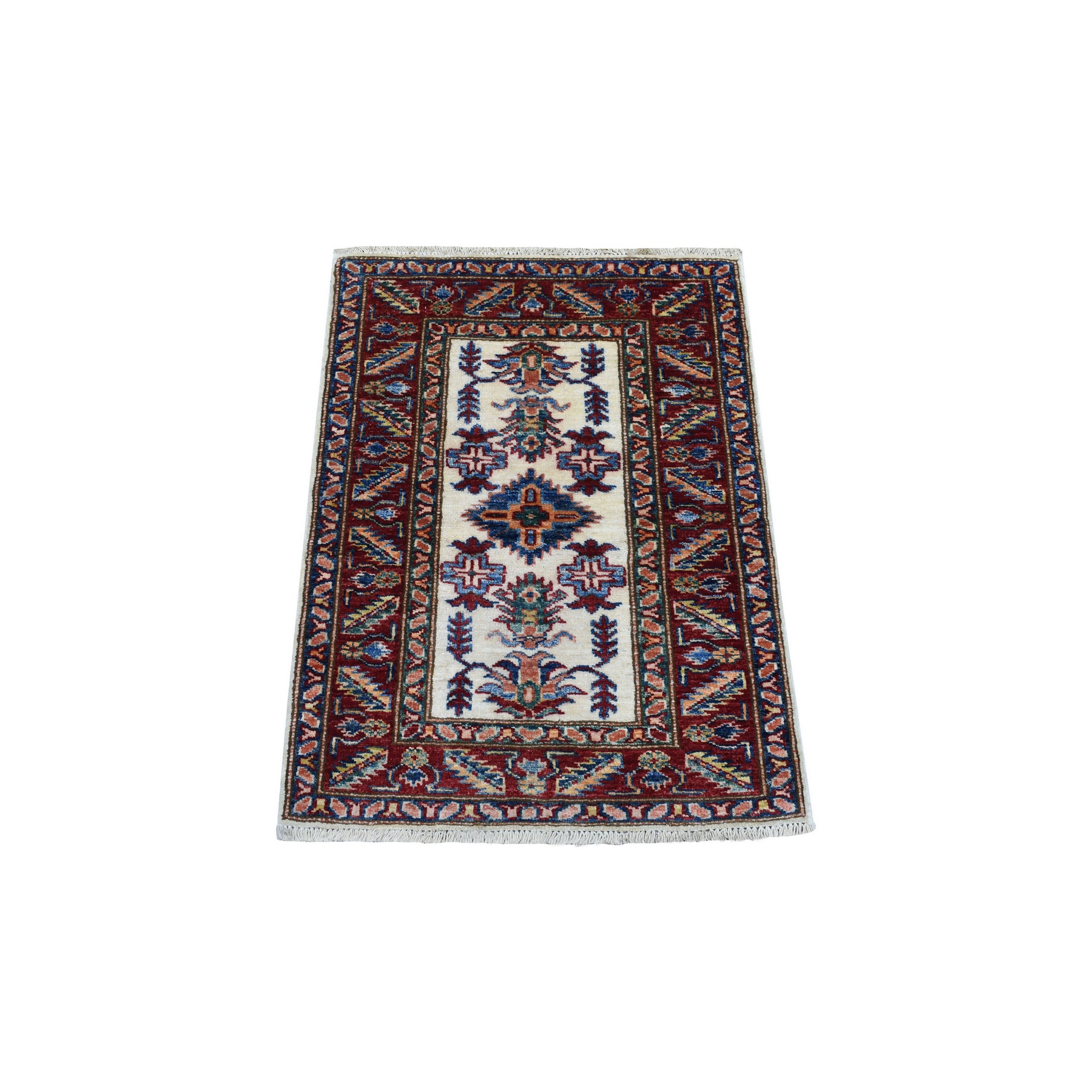 Caucasian Collection Hand Knotted Ivory Rug No: 1136256
