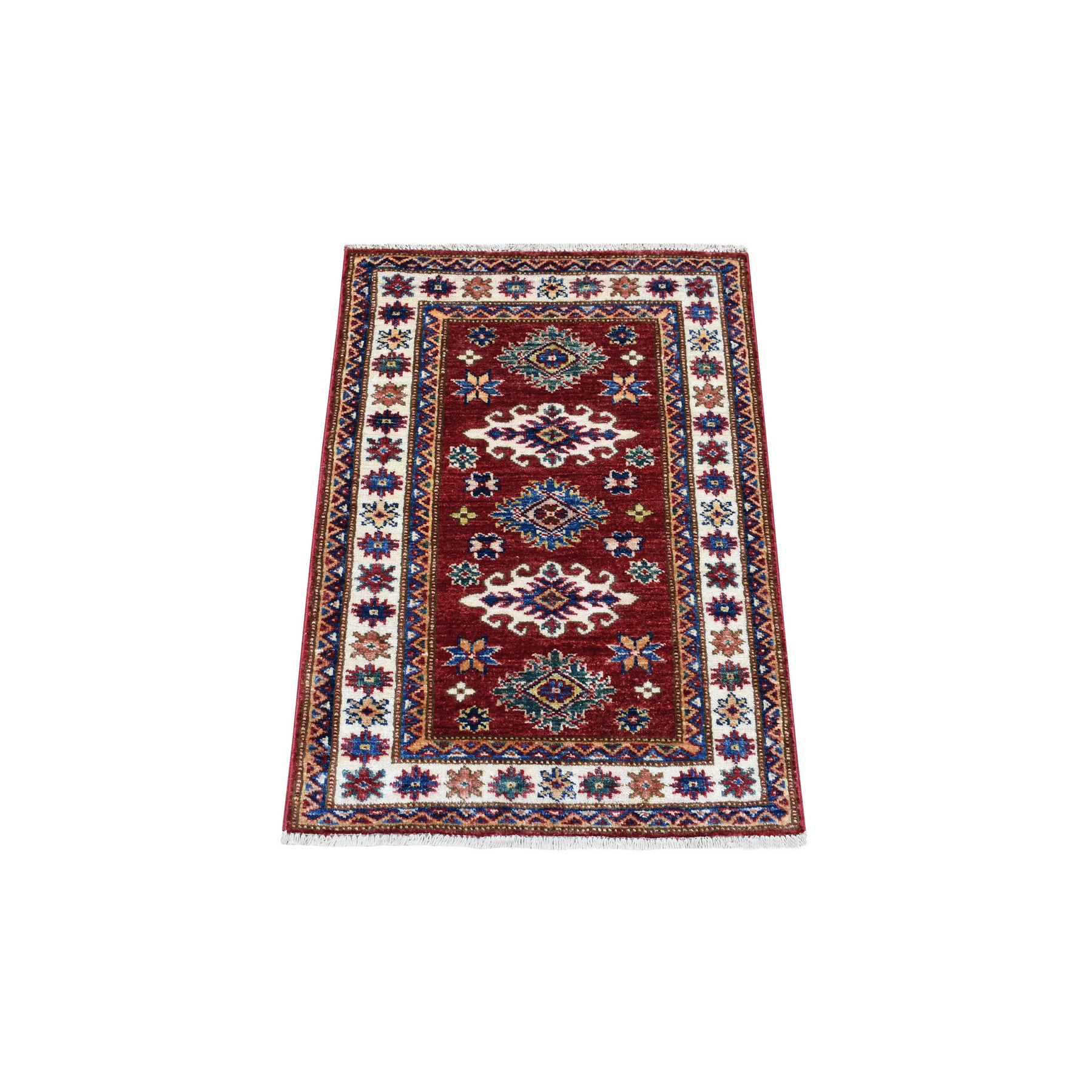 Caucasian Collection Hand Knotted Red Rug No: 1136260