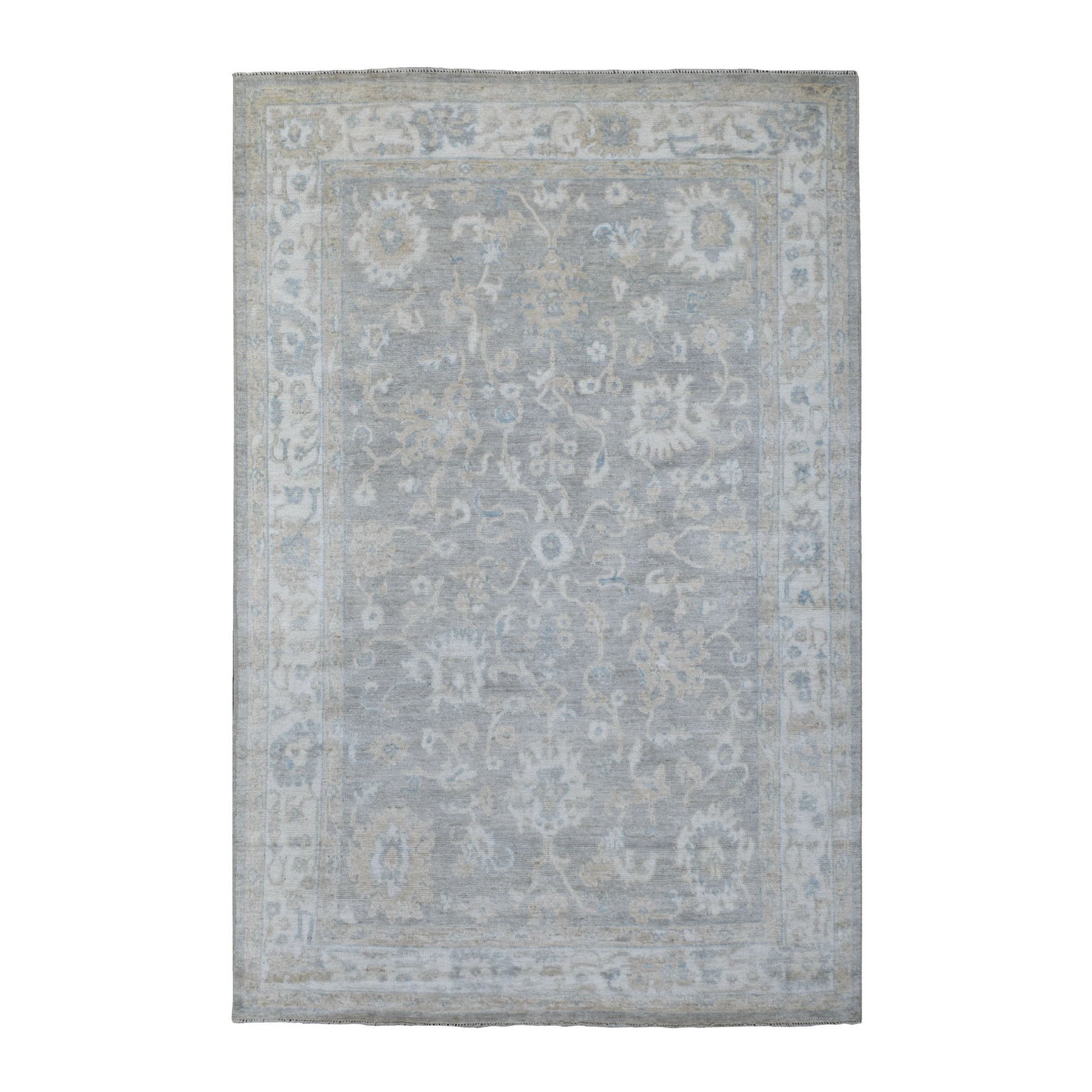 Agra And Turkish Collection Hand Knotted Grey Rug No: 1136284
