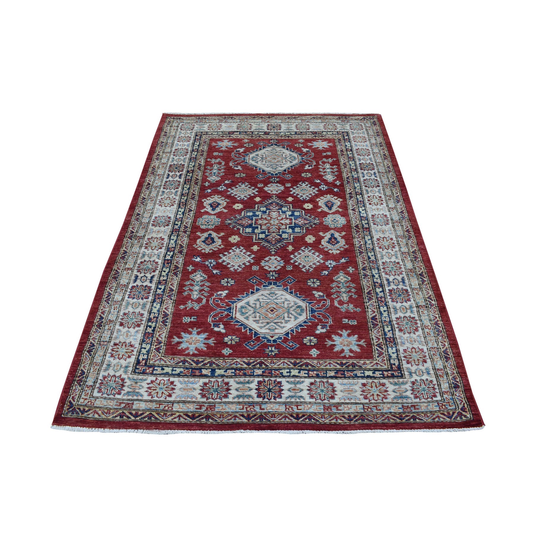 Caucasian Collection Hand Knotted Red Rug No: 1136312