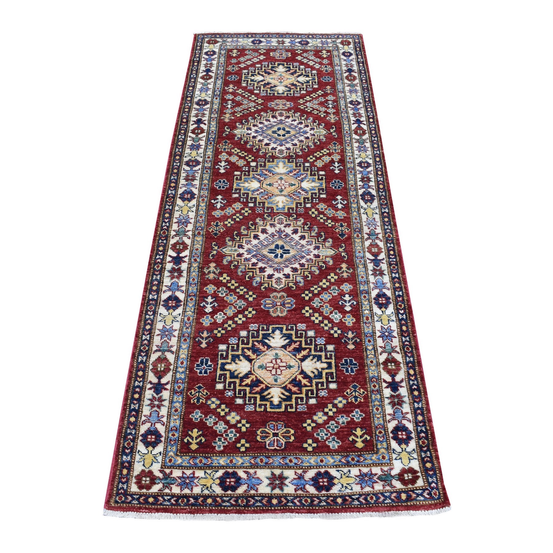 Caucasian Collection Hand Knotted Red Rug No: 1136316
