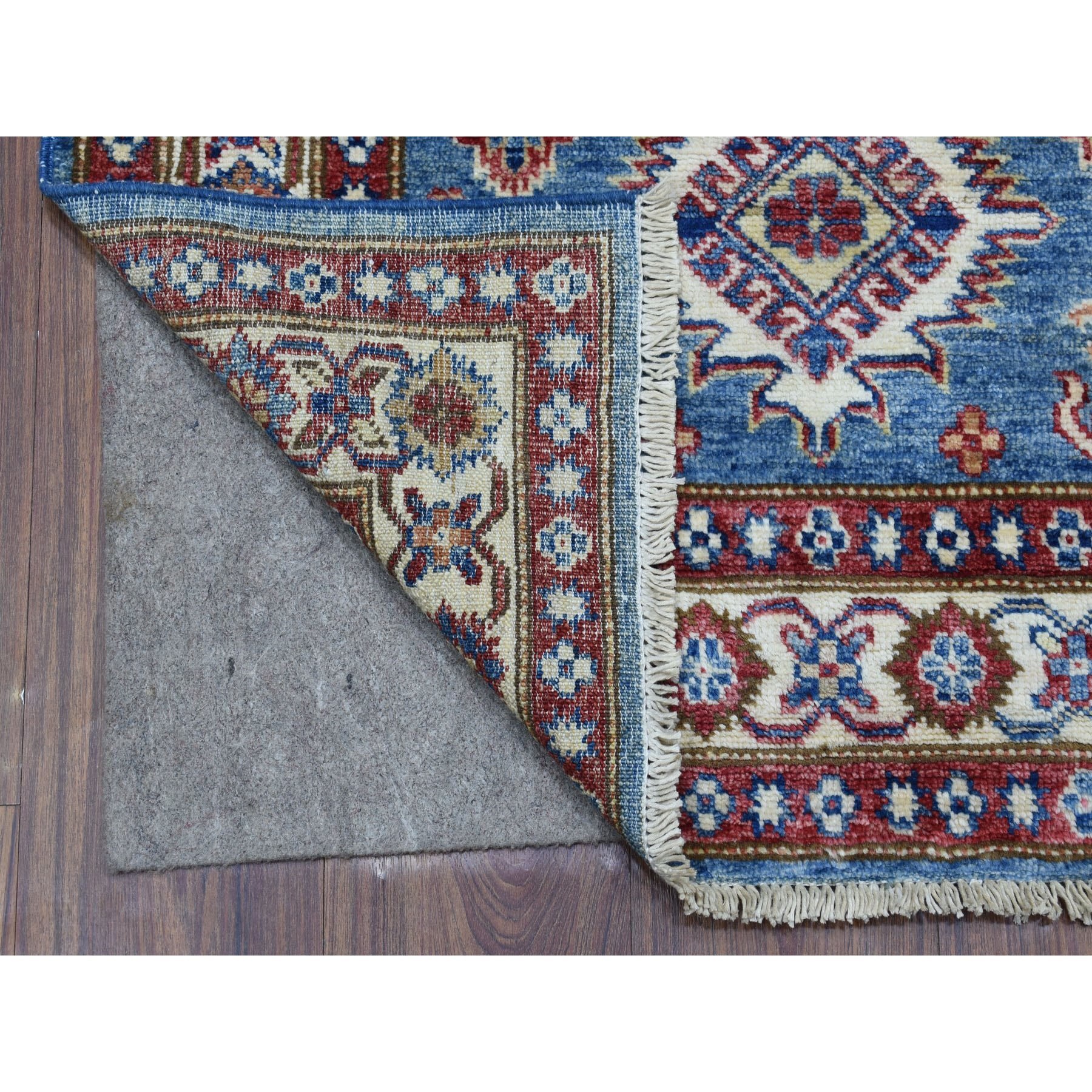 Caucasian Collection Hand Knotted Blue 1136324 Rug