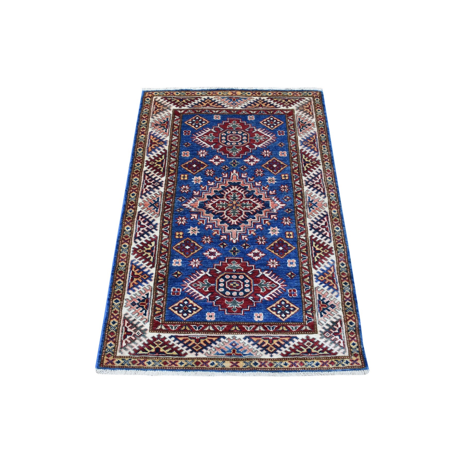 Caucasian Collection Hand Knotted Blue 1136326 Rug