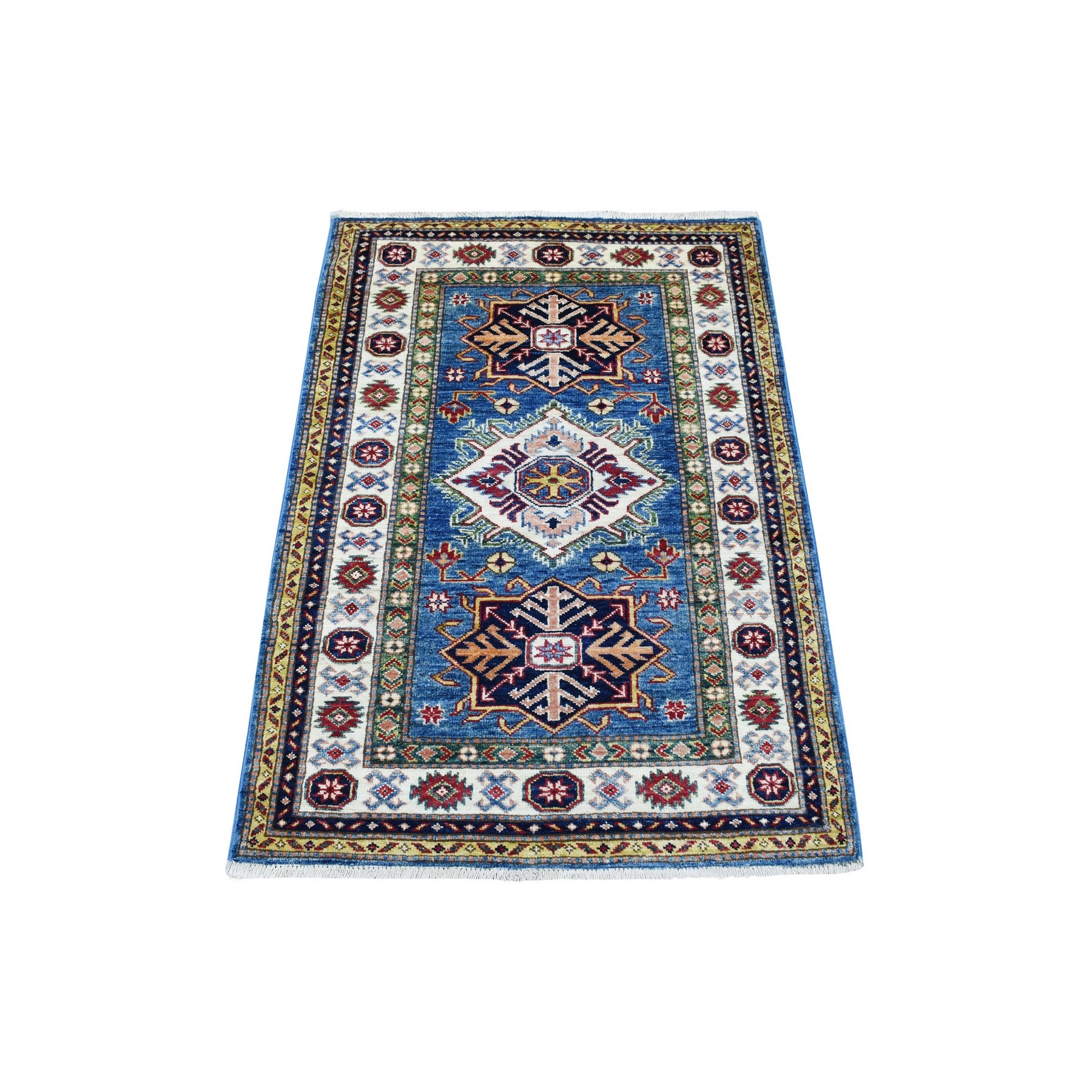 Caucasian Collection Hand Knotted Blue 1136328 Rug