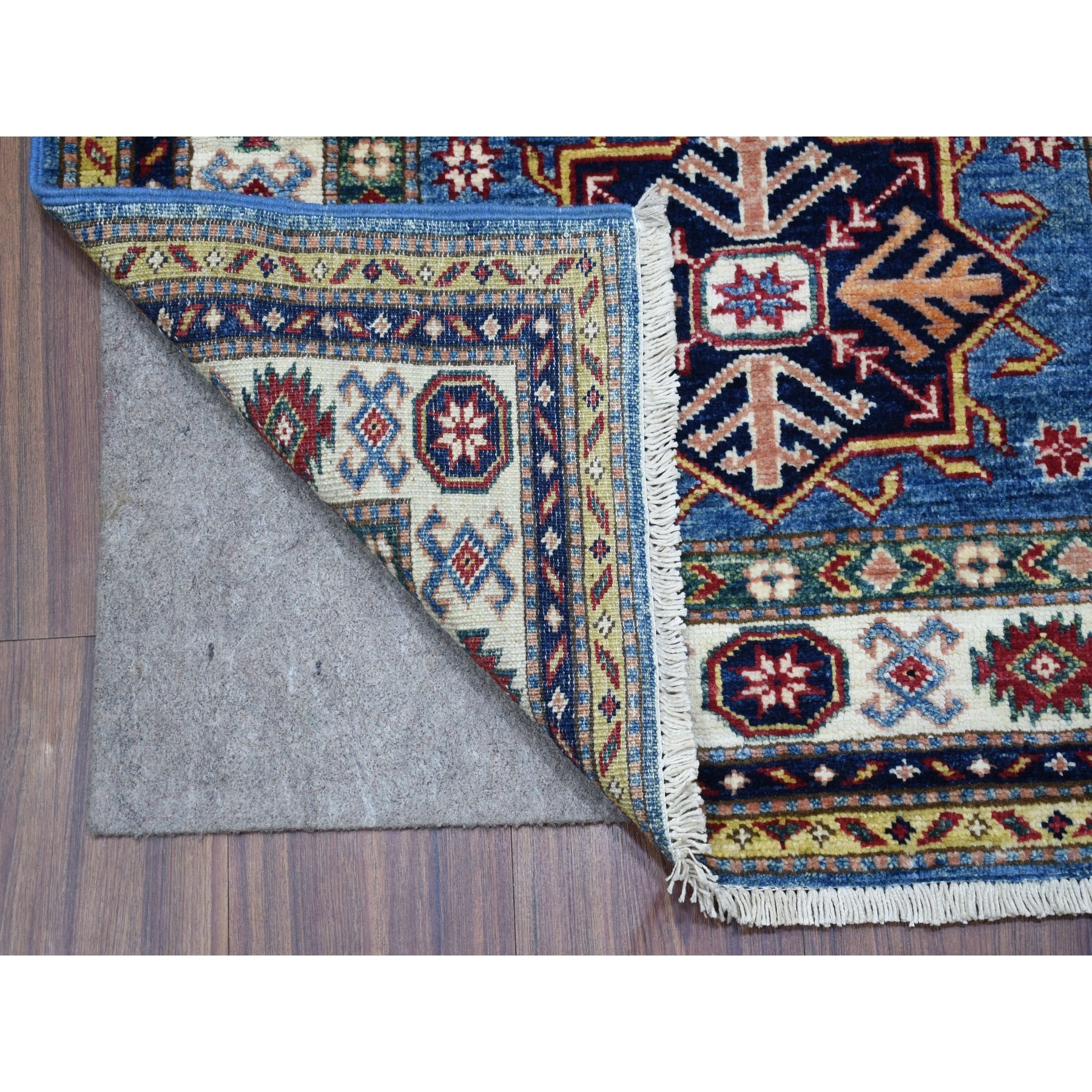 Caucasian Collection Hand Knotted Blue 1136328 Rug