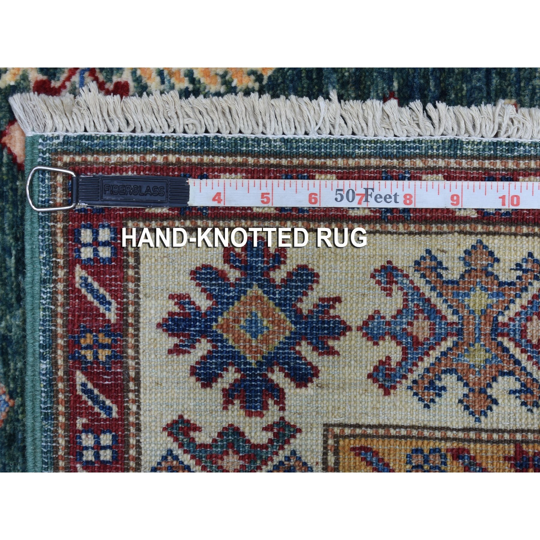 Caucasian Collection Hand Knotted Green 1136330 Rug