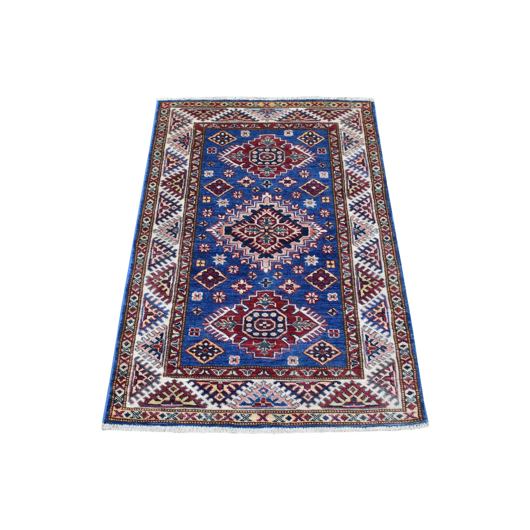 Caucasian Collection Hand Knotted Blue 1136332 Rug