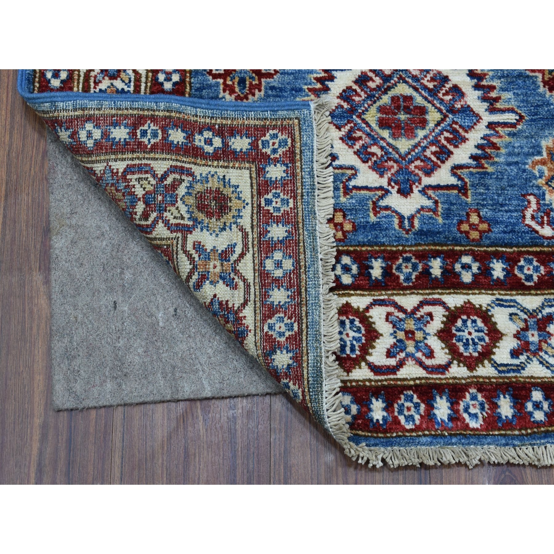 Caucasian Collection Hand Knotted Blue 1136334 Rug