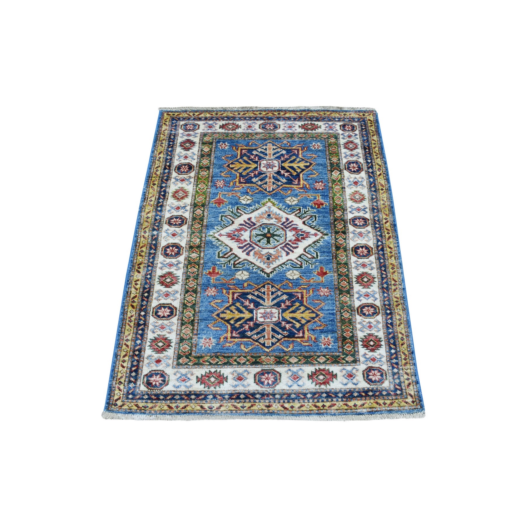 Caucasian Collection Hand Knotted Blue 1136338 Rug