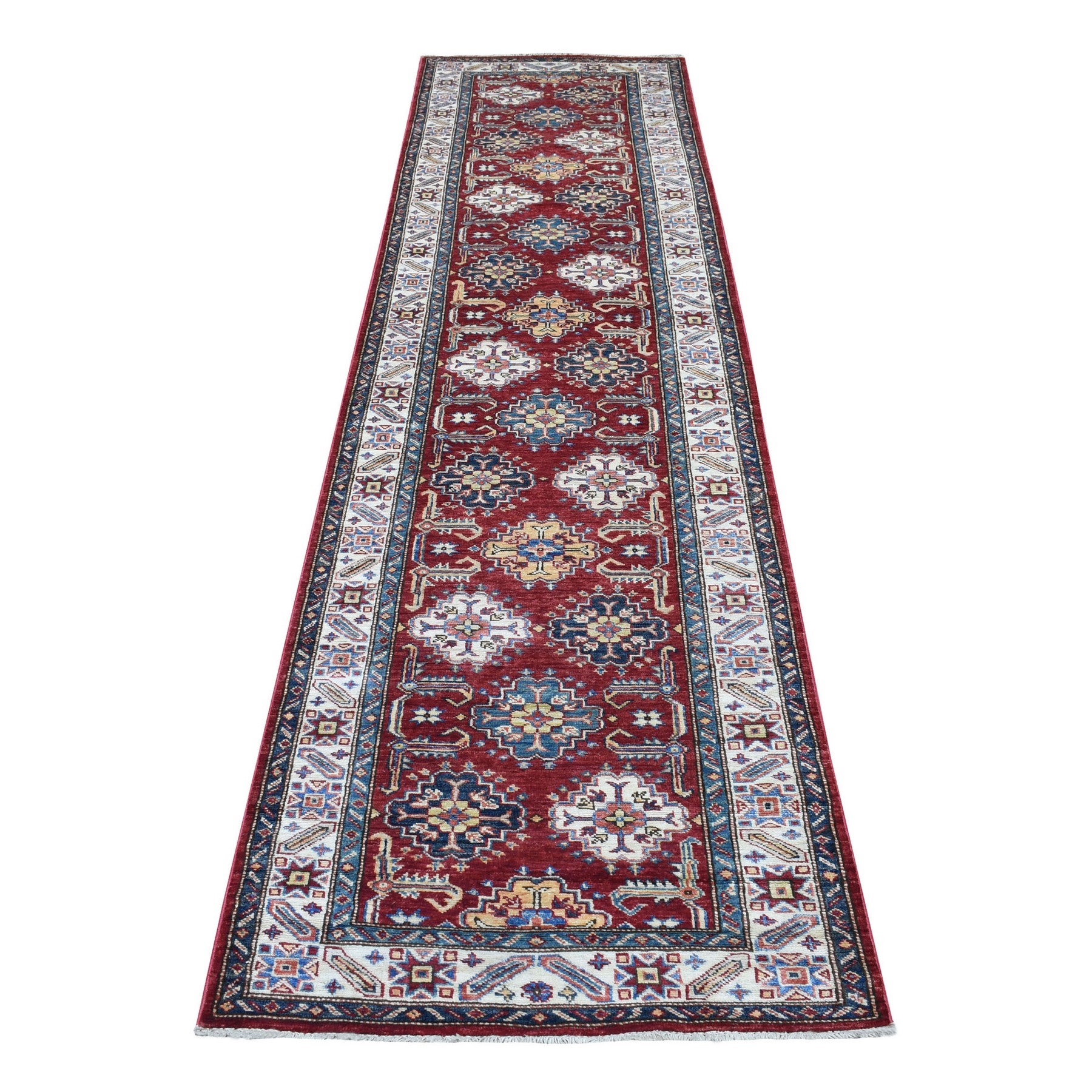 Caucasian Collection Hand Knotted Red Rug No: 1136344