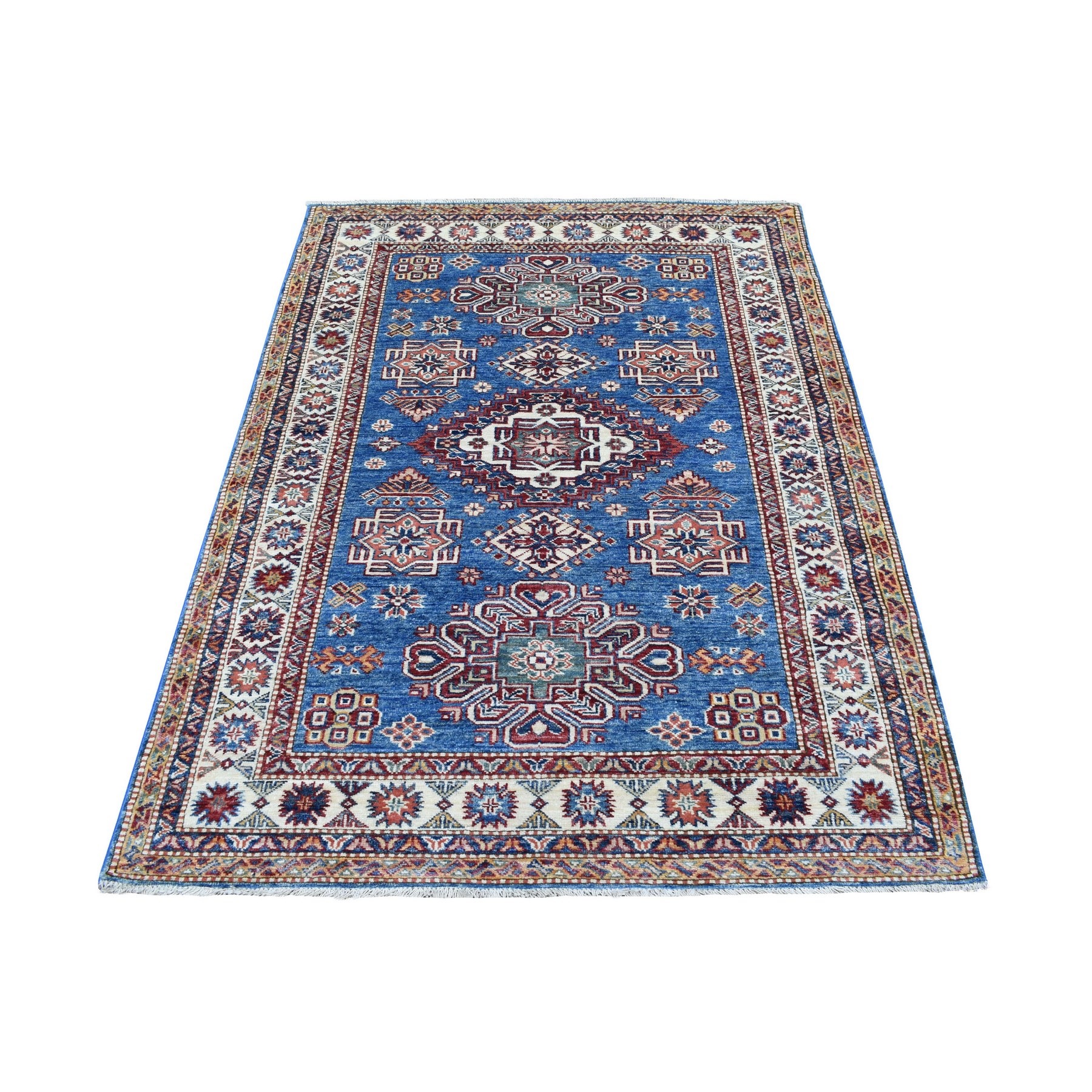 Caucasian Collection Hand Knotted Blue Rug No: 1136382