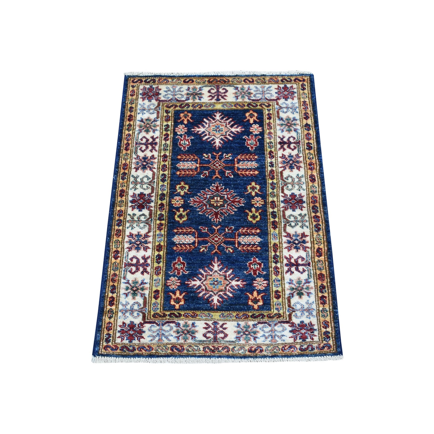 Caucasian Collection Hand Knotted Blue Rug No: 1136384